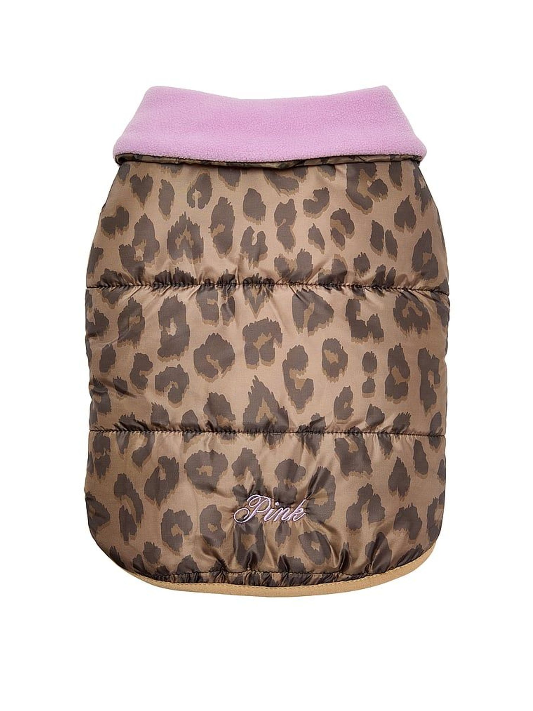 Leopard Brown Pet Puffer Jacket (W78116) | €36