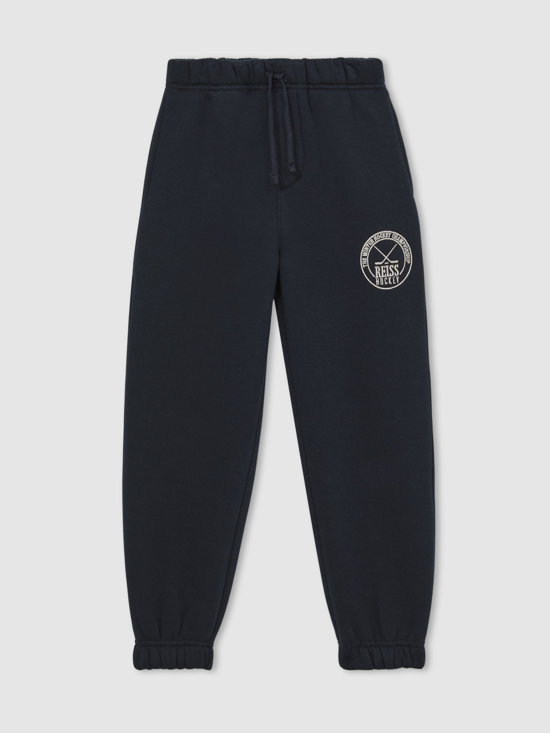 13-14 yrs Cotton-Blend Hockey Crest Joggers in Navy (W78543) | ₪265