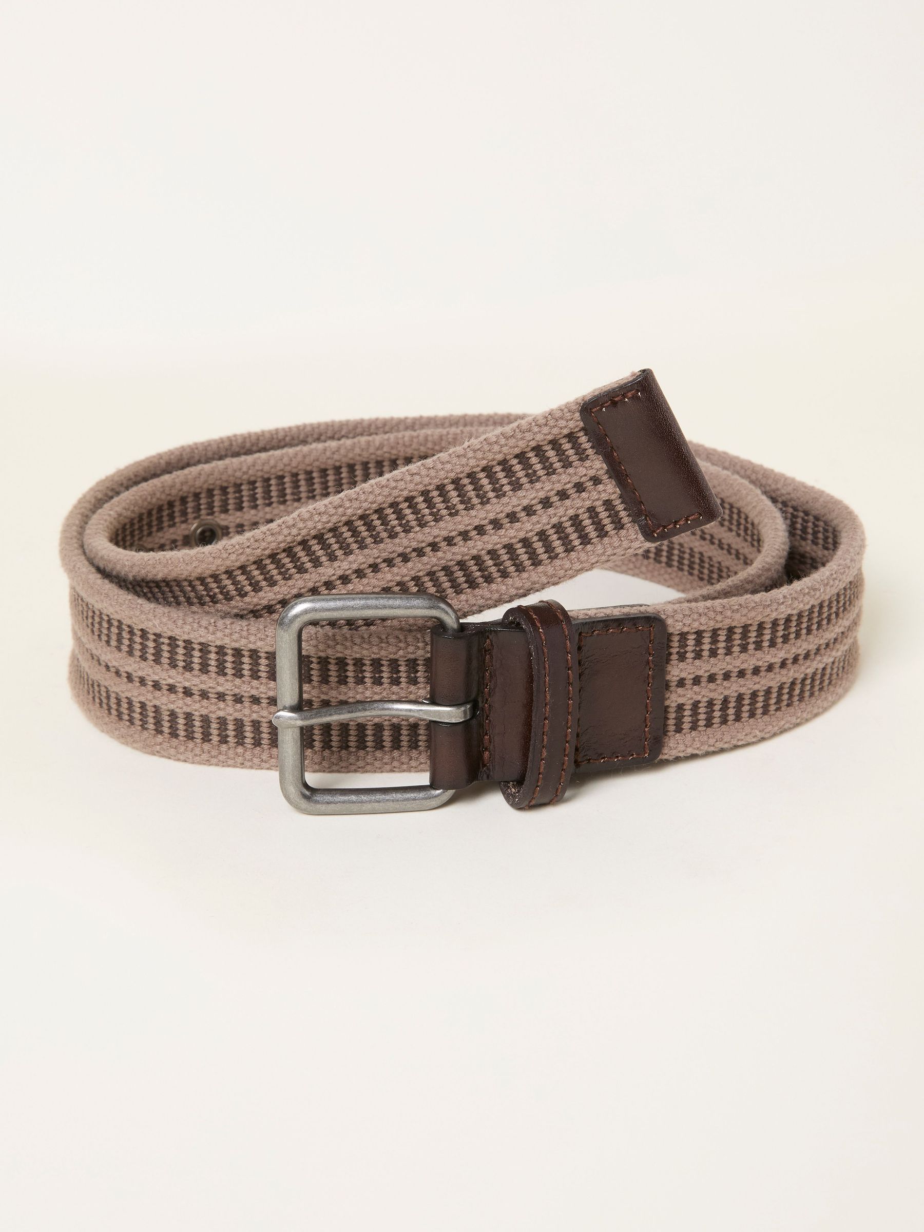 Luca Beige Webbing Belt (W79770) | $34