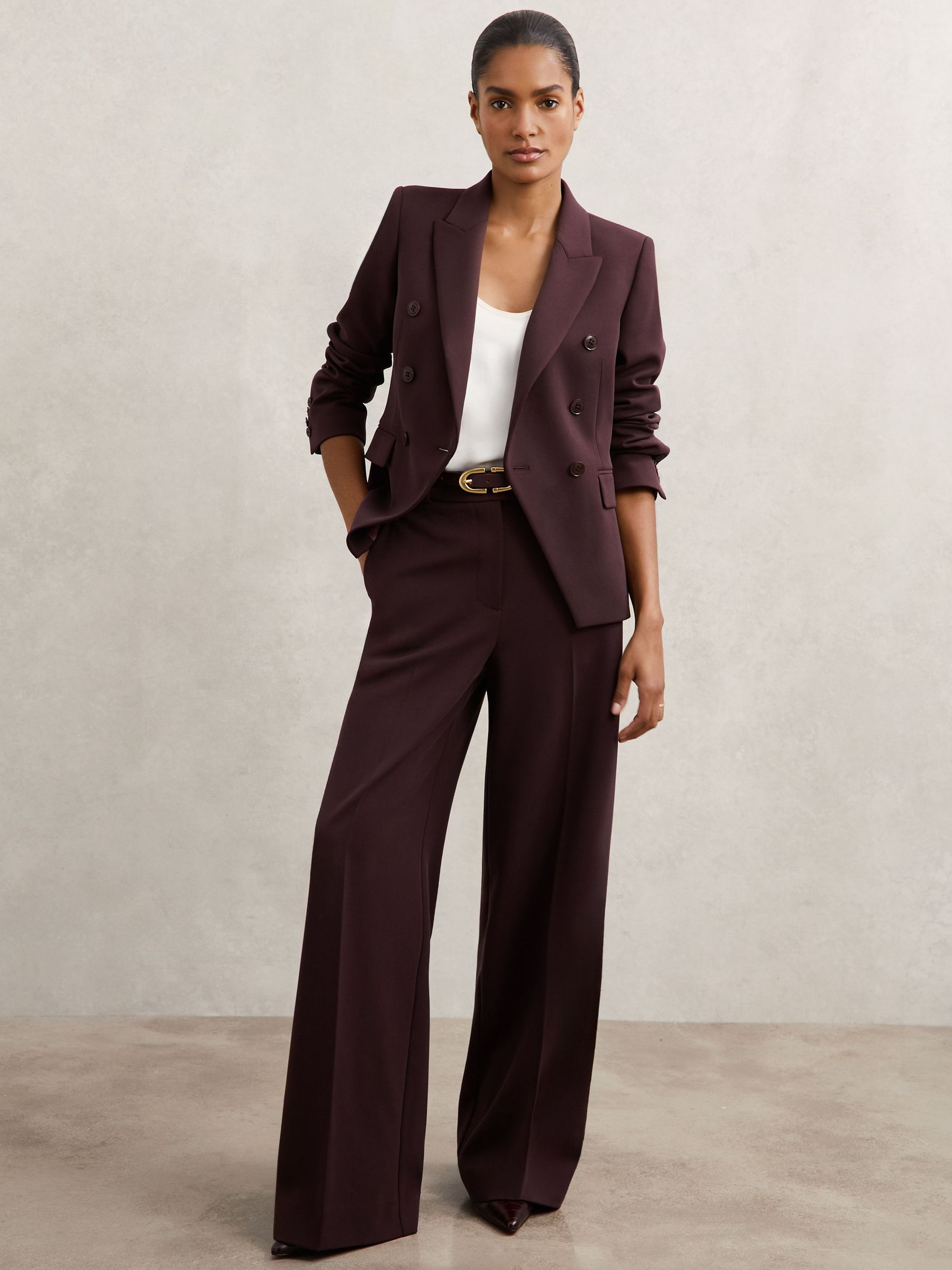 Petite Suit Trousers in Berry (W83333) | Kč4,090