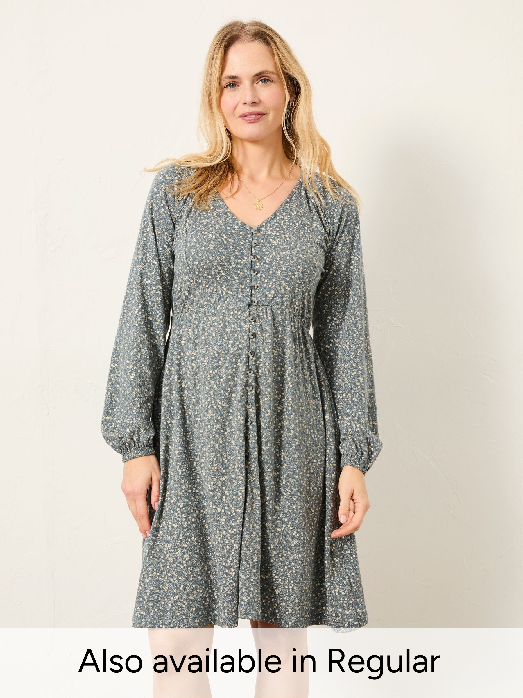 Em Blue Ditsy Petite Jersey Dress (W83575) | €68.50