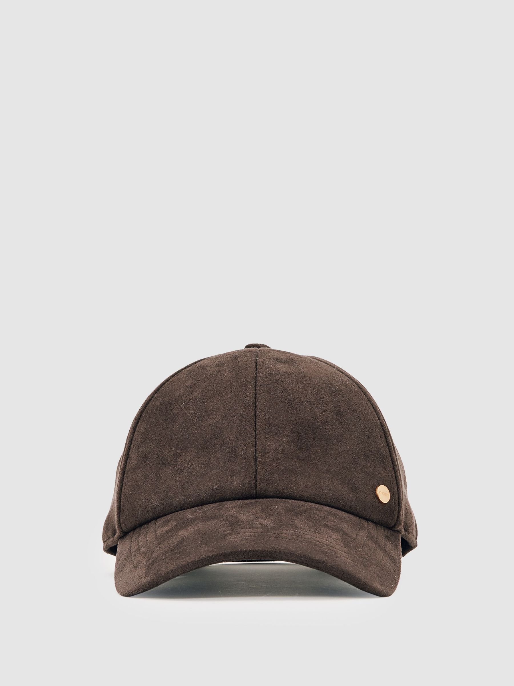 Faux Suede Baseball-Style Cap in Chocolate (W89188) | ₪335