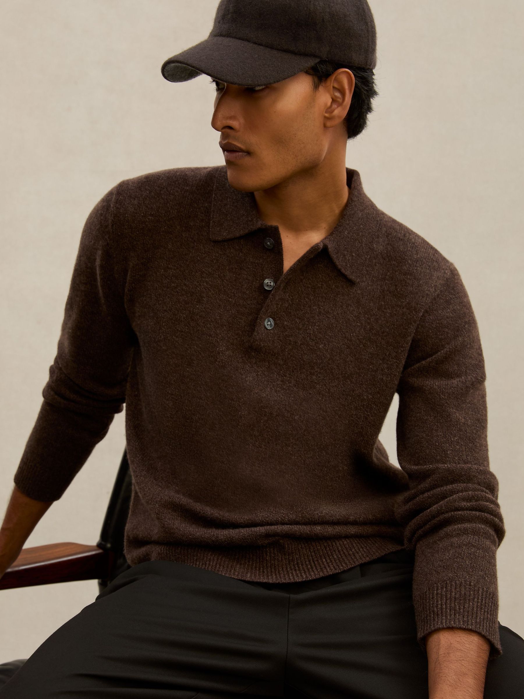 Atelier 100% Cashmere Cap in Chocolate Brown (W89597) | $170