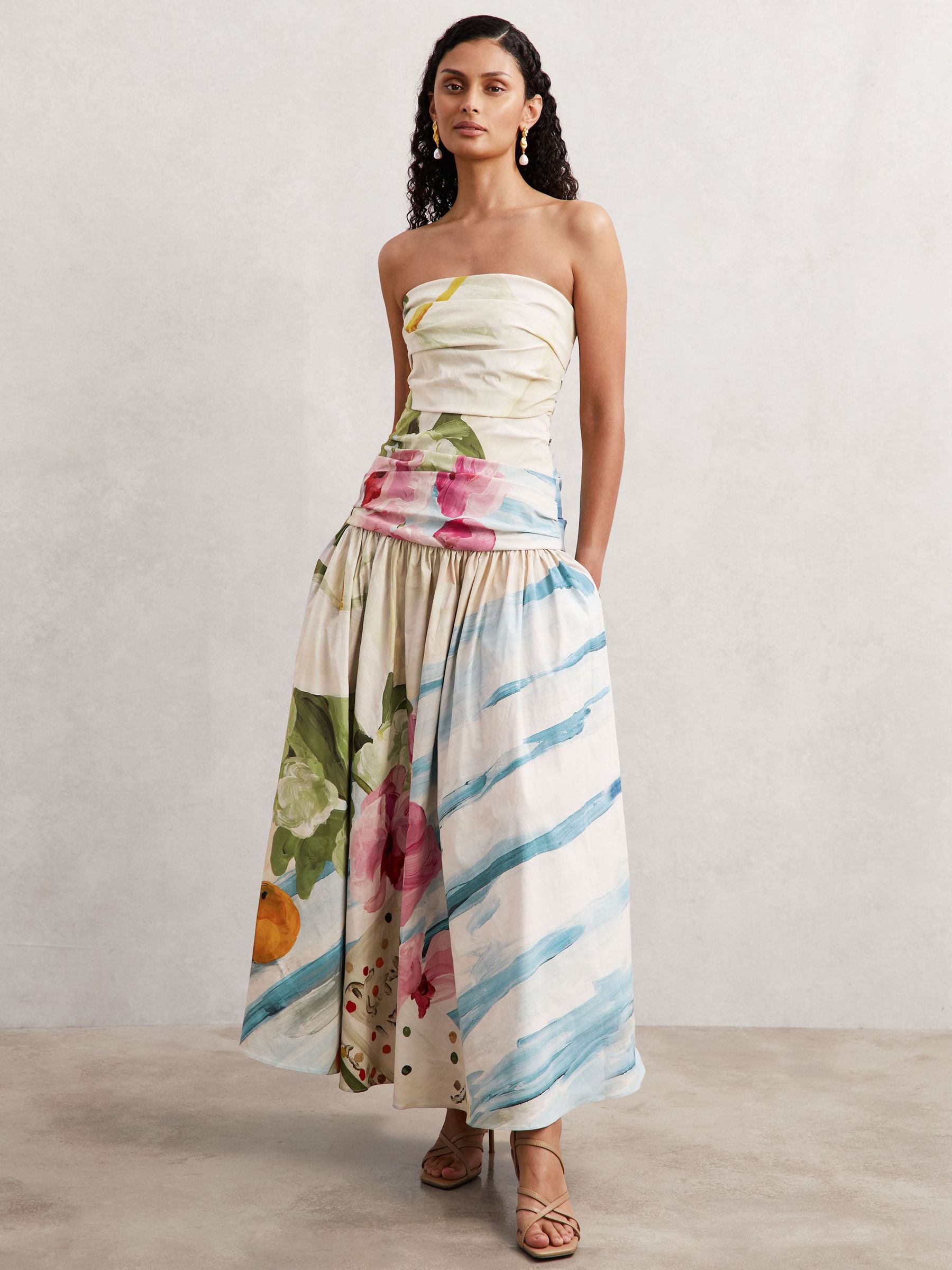 Acler Orange Print Nershall Maxi Dress in Orange Print (W90590) | 3,105 QAR
