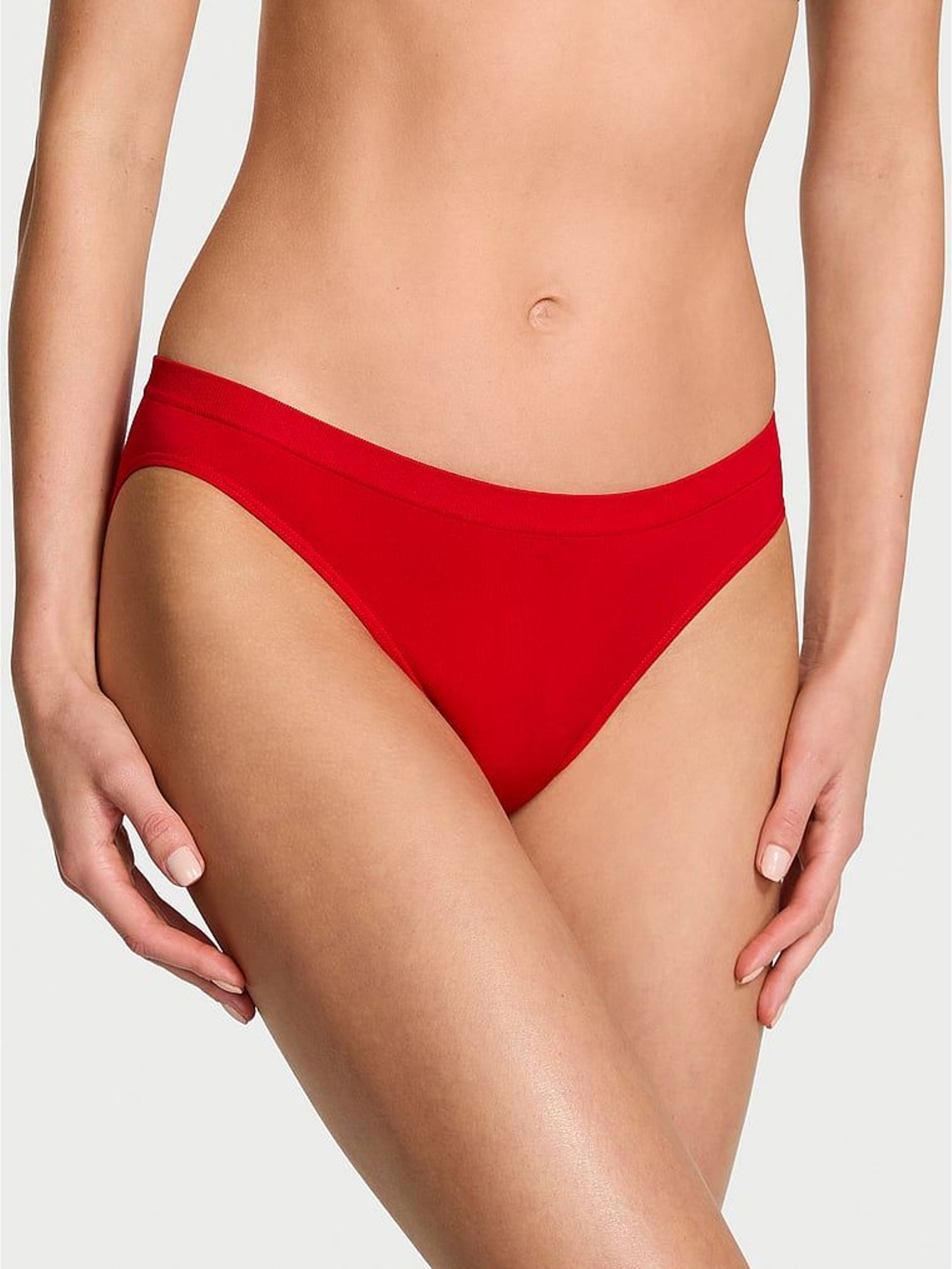 Bright Vermillion Red Bow Bikini Knickers (W96176) | €13