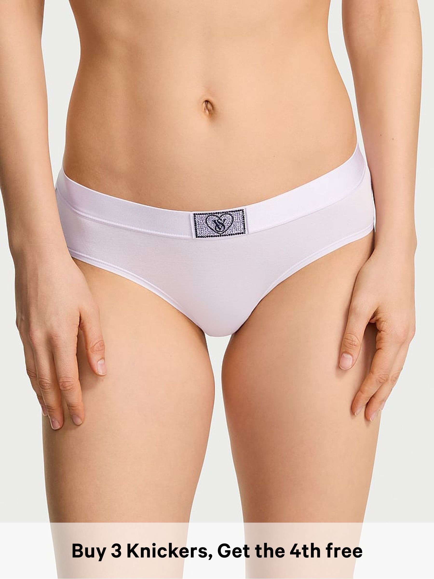 Perfume Purple Hipster Logo Cotton Heart Shine Patch Knickers (W96188) | €15.50