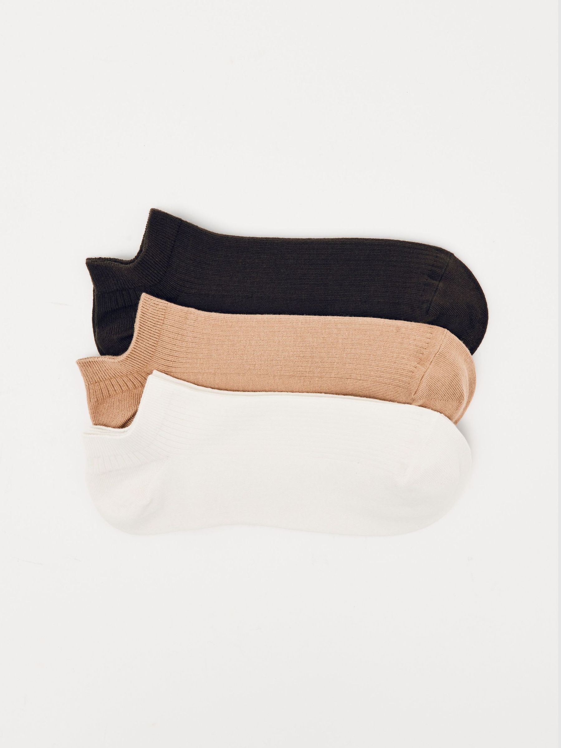 3 Pack of Trainer Socks in Cream/Chocolate (W98727) | €40