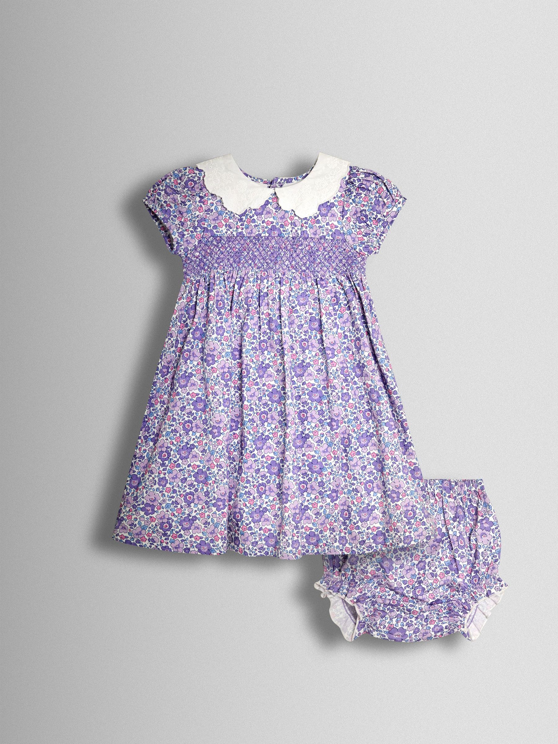 Lilac Floral Broderie Collar Party Dress (Y07404) | $69 - $79
