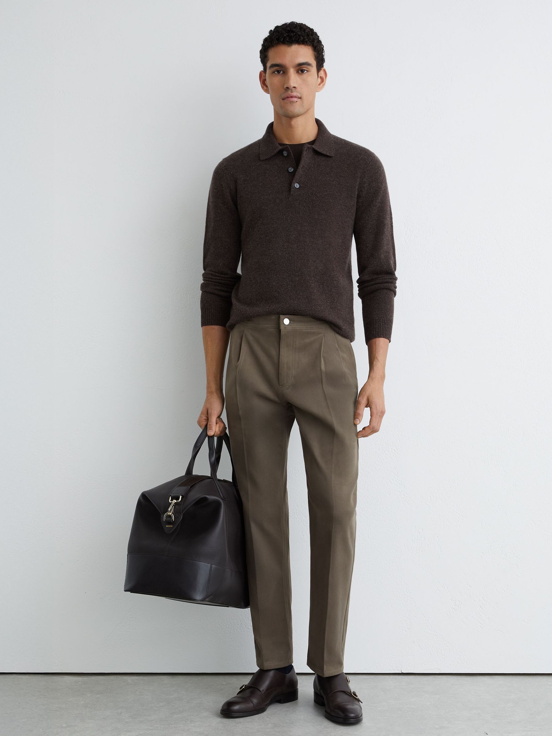 Atelier Prunotto Suit Trousers in Dark Brown (Y09638) | $345