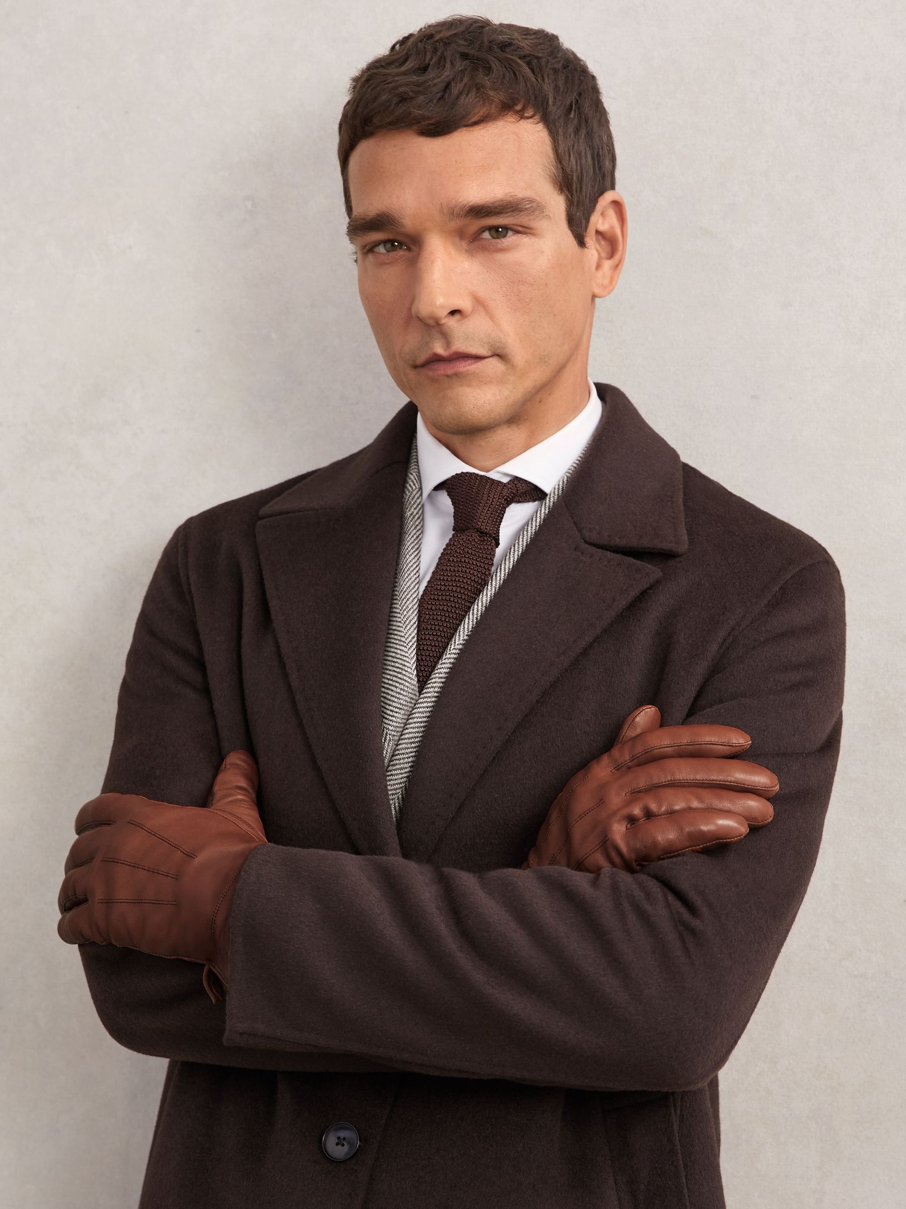 Nappa Leather Gloves in Cognac (Y11077) | €90