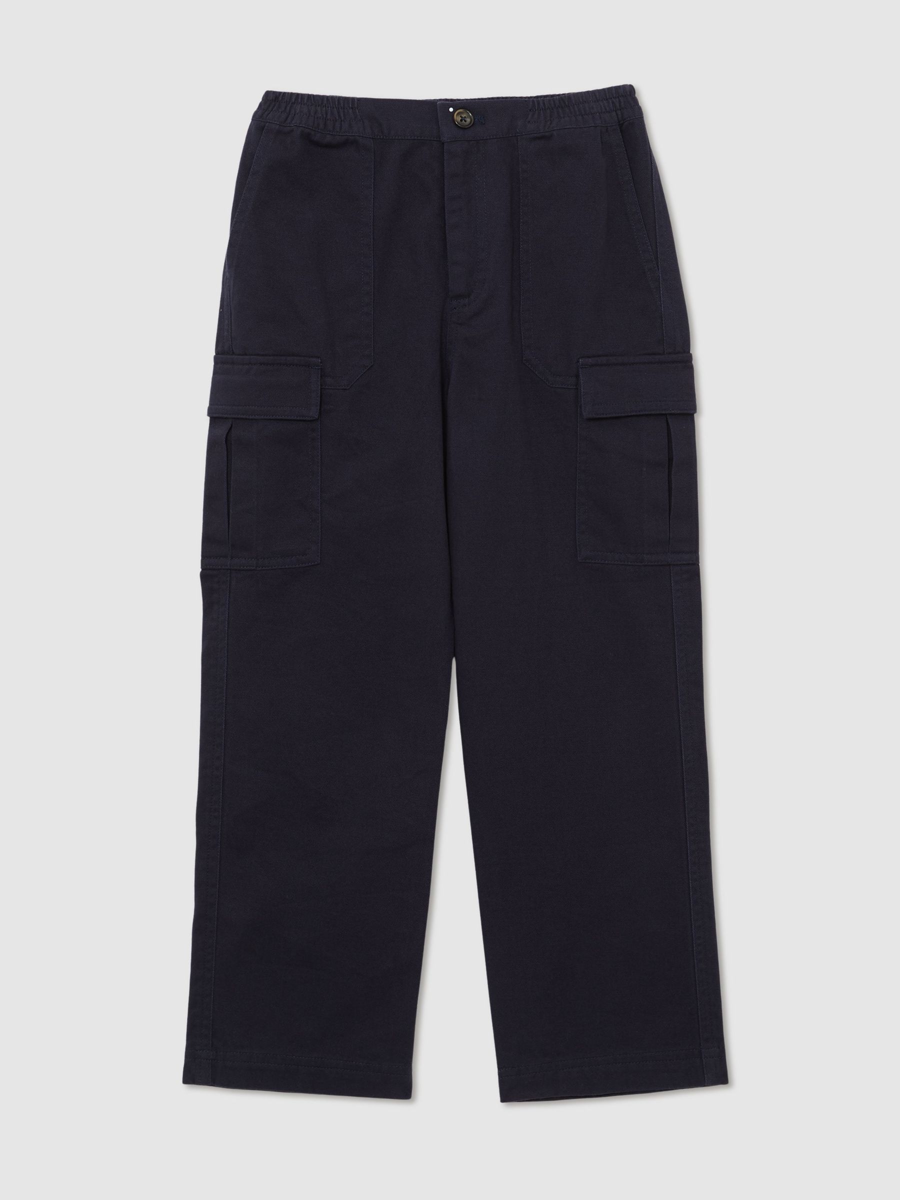 13-14 yrs Cotton Wide-Leg Cargo Trousers in Navy (Y11100) | €60