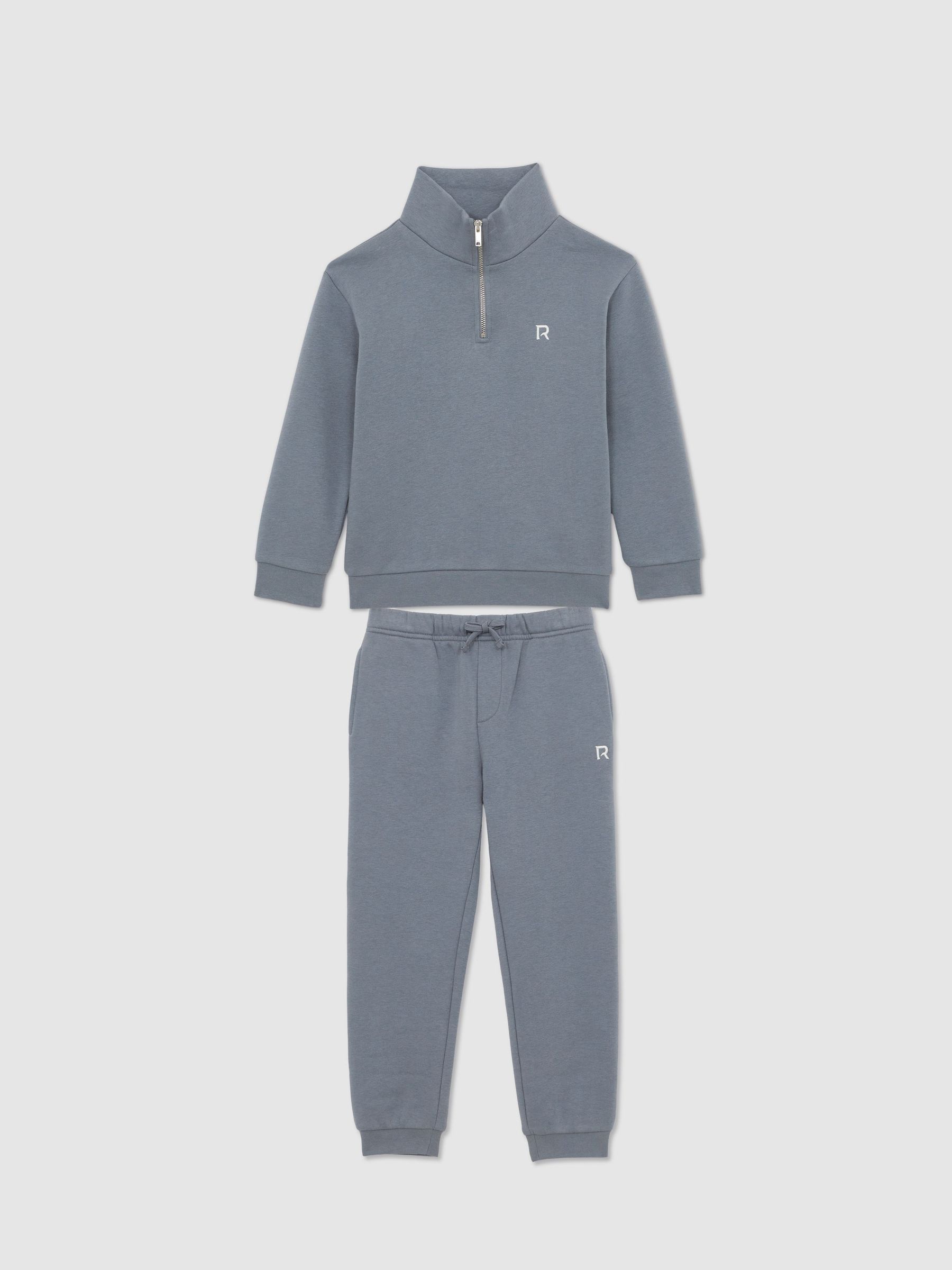13-14 yrs Half-Zip Logo Tracksuit Set in Airforce Blue (Y11102) | $95