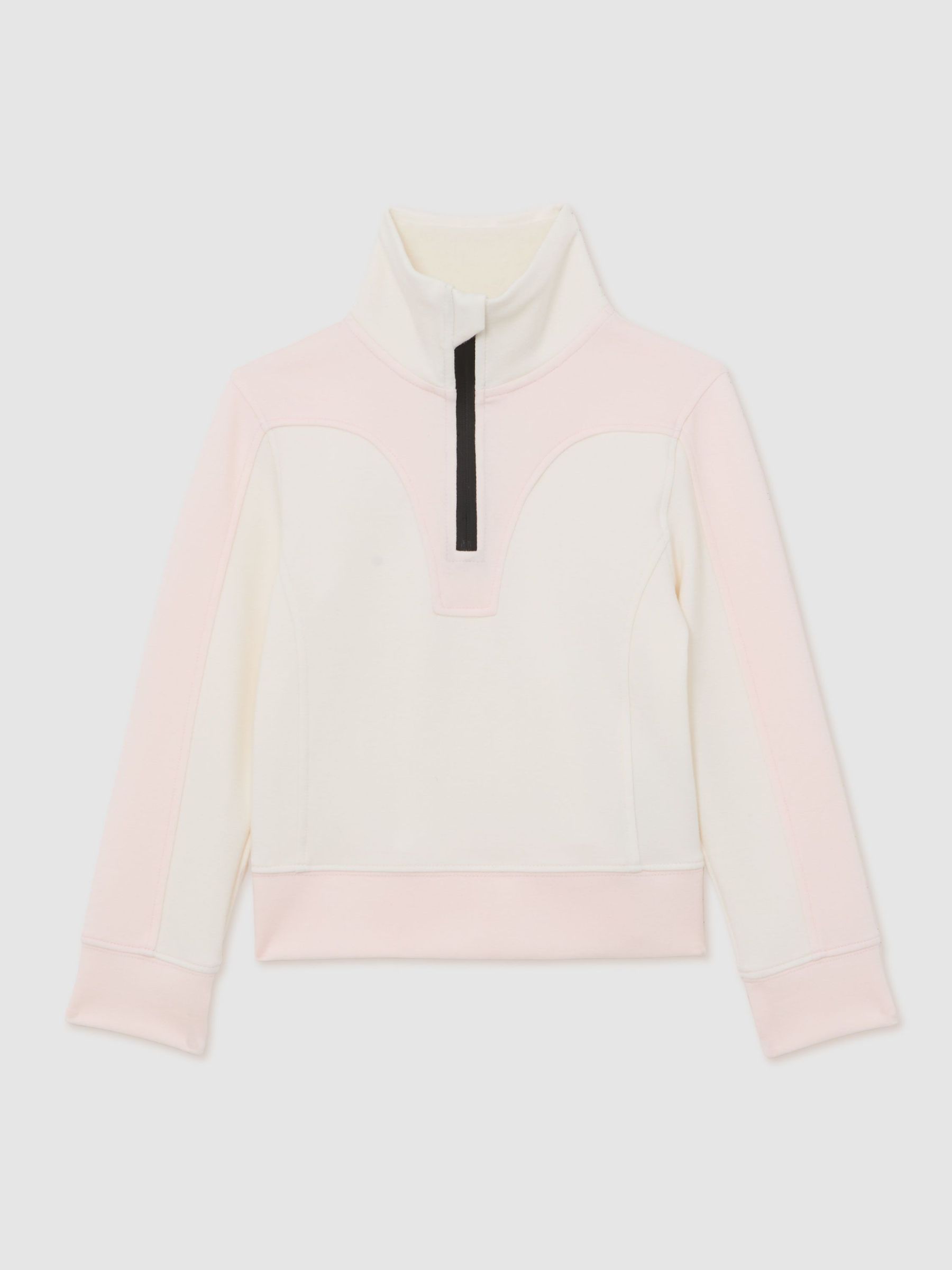 13-14 yrs Colour-Block Half-Zip Base Layer Top in Neutral (Y11108) | $75