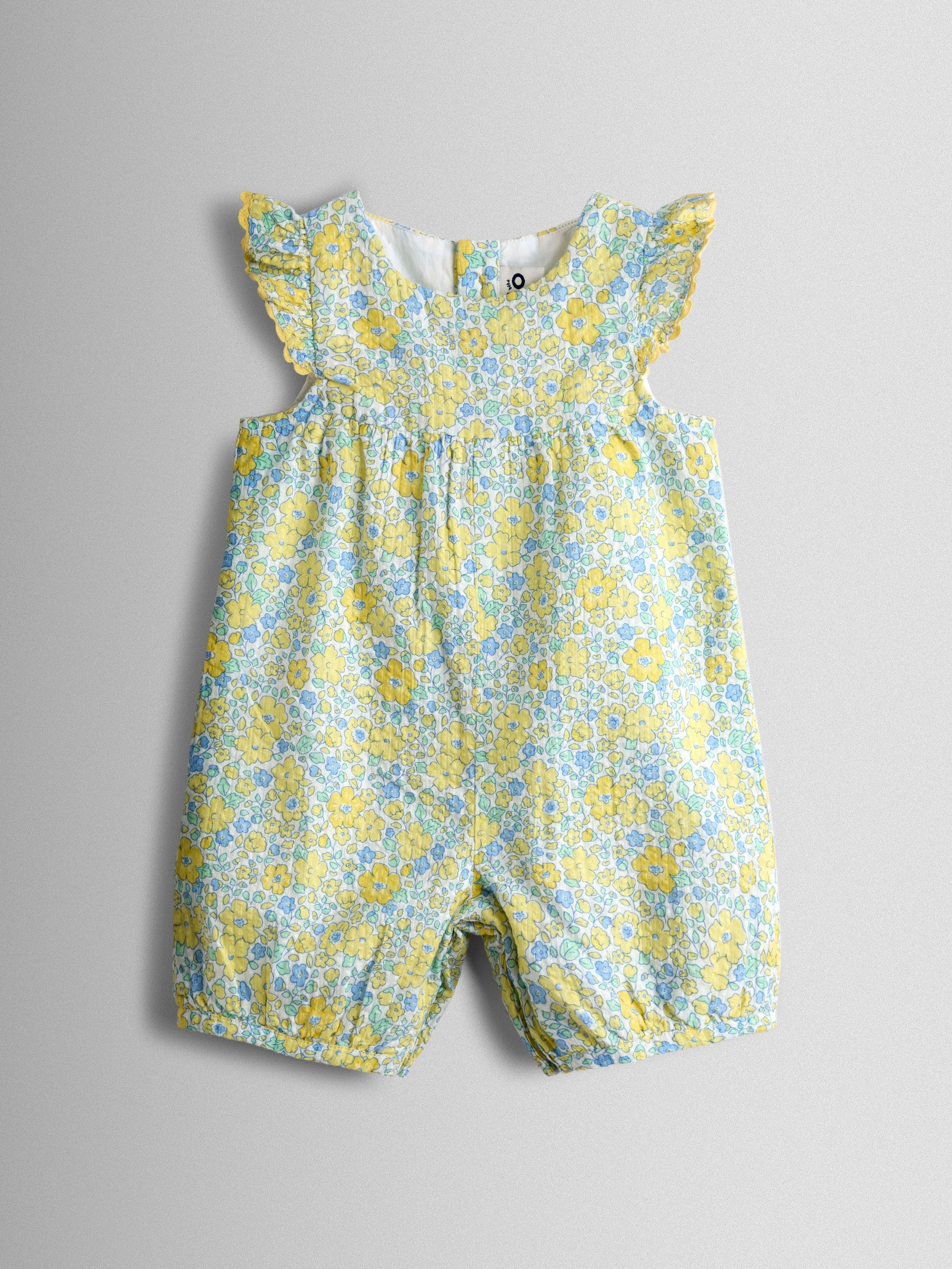 Yellow Floral Printed Romper & Headband (Y13986) | $43 - $45