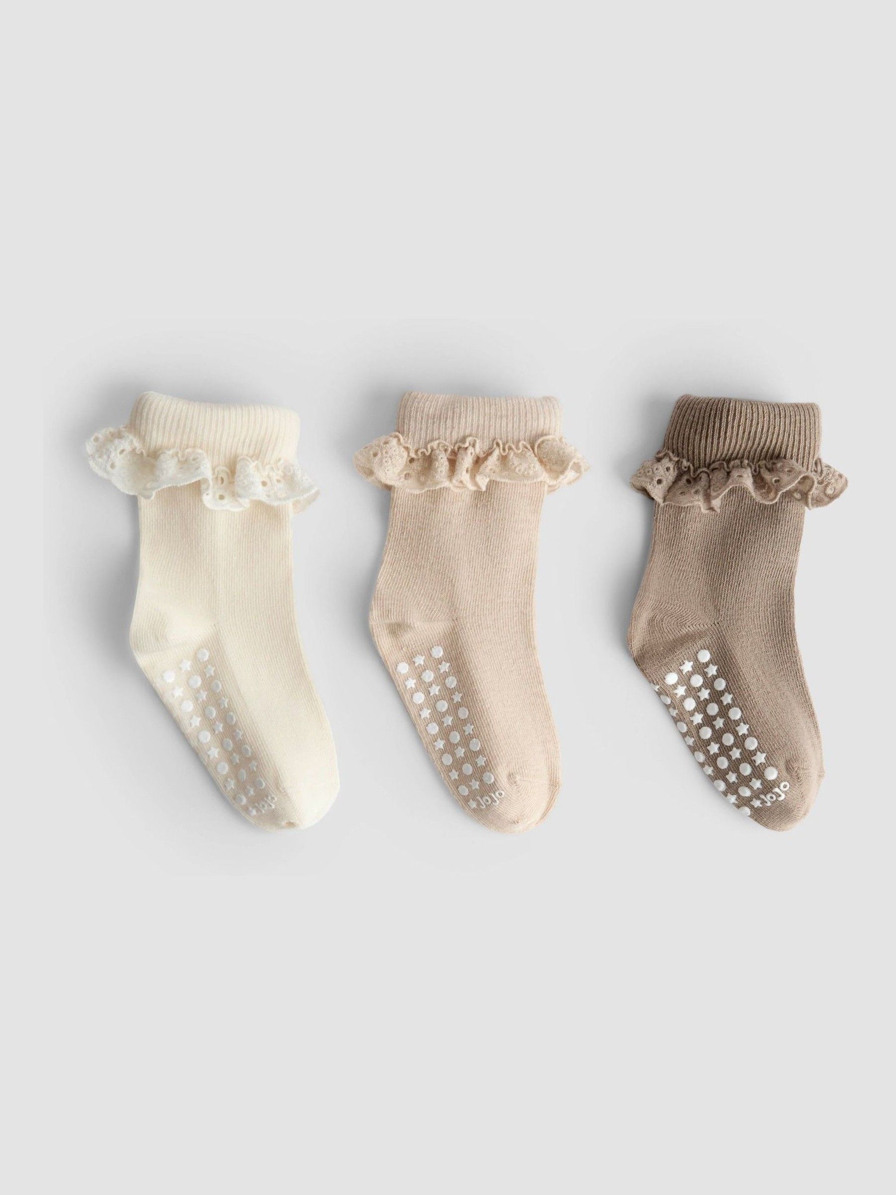 Stone 3-Pack Frill Socks (Y16436) | $16