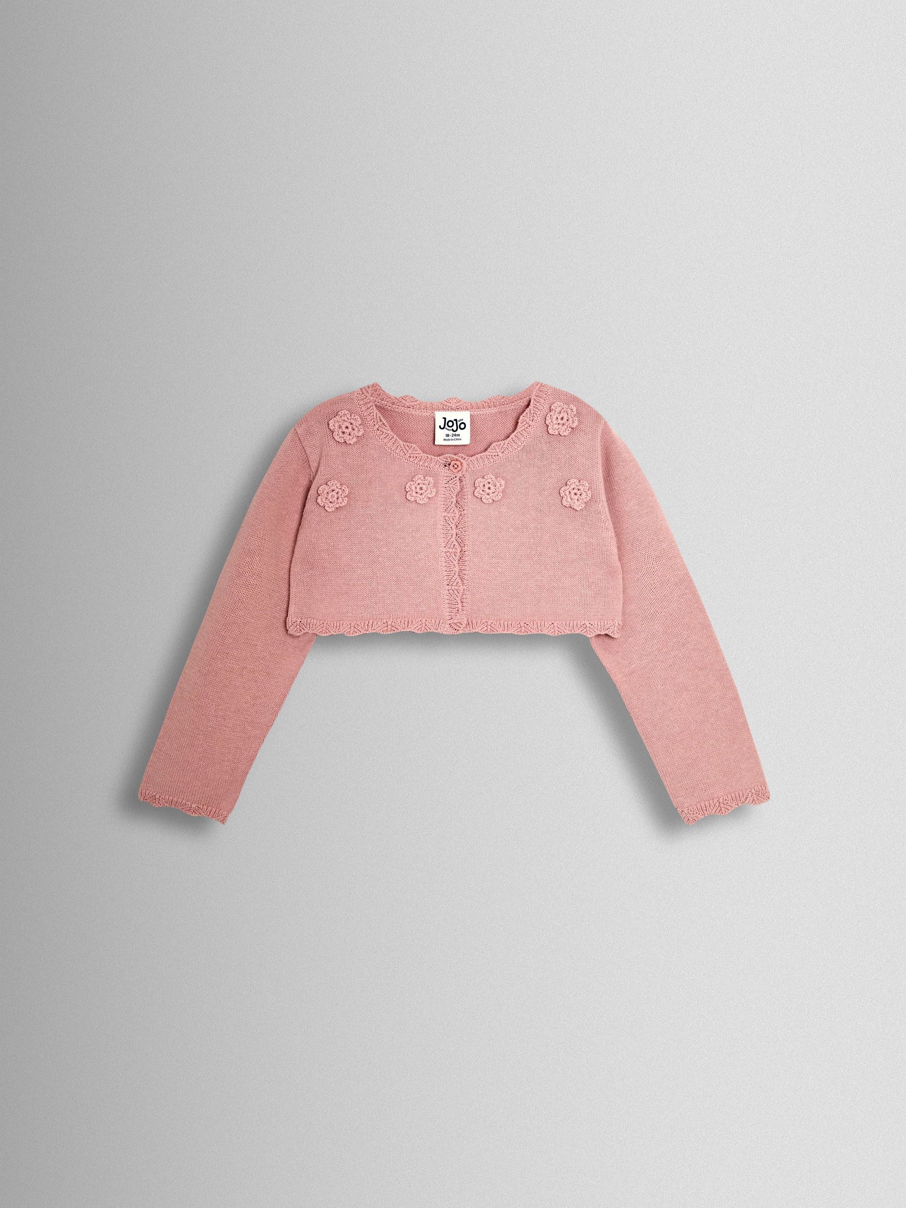 Pink Crochet Flower Bolero Cardigan (Y18404) | $38 - $43