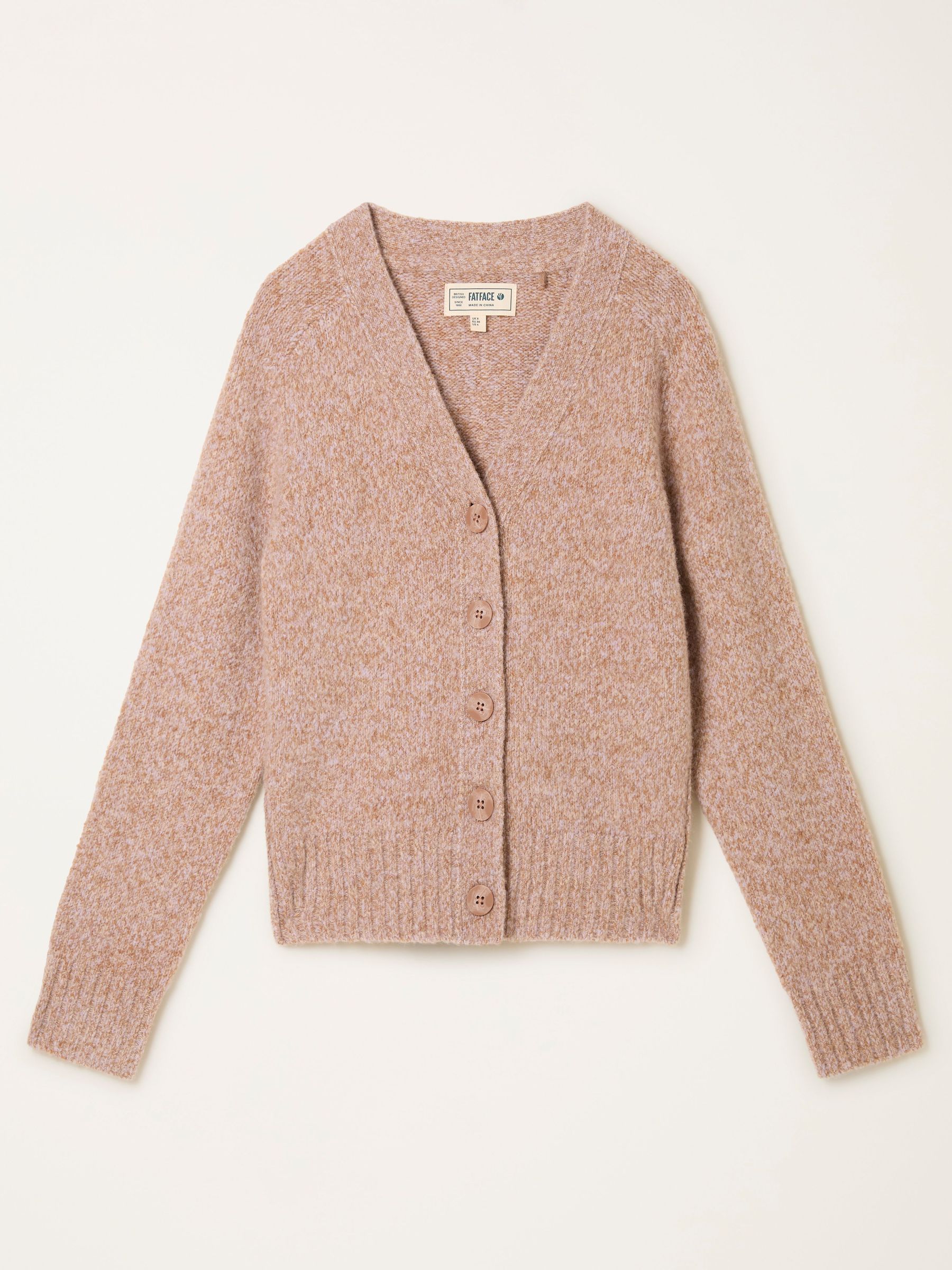 Florrie Natural Fleck Knitted Cardigan (Y23128) | €68.50