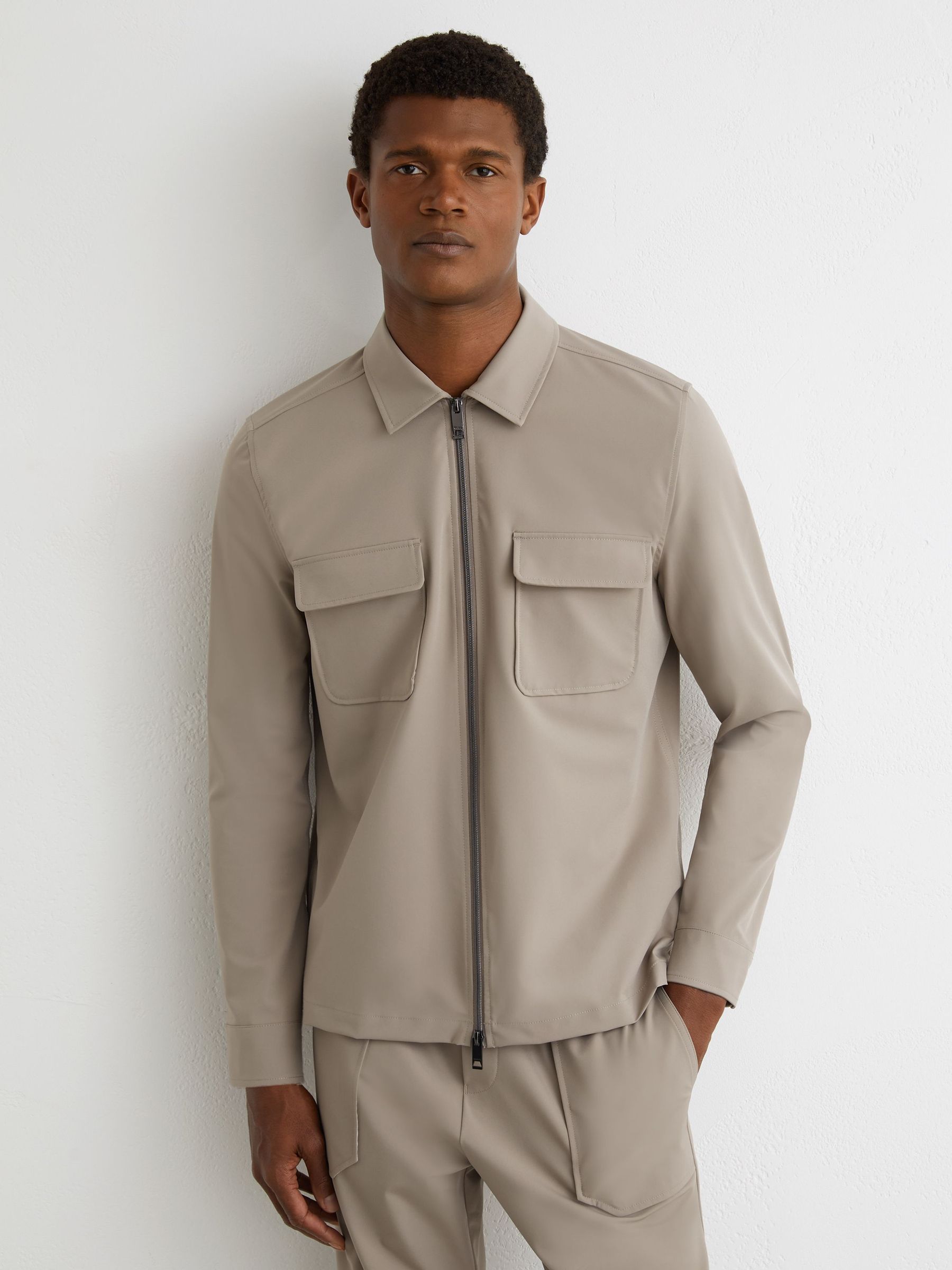 Shirt in Taupe Brown (Y26202) | $240