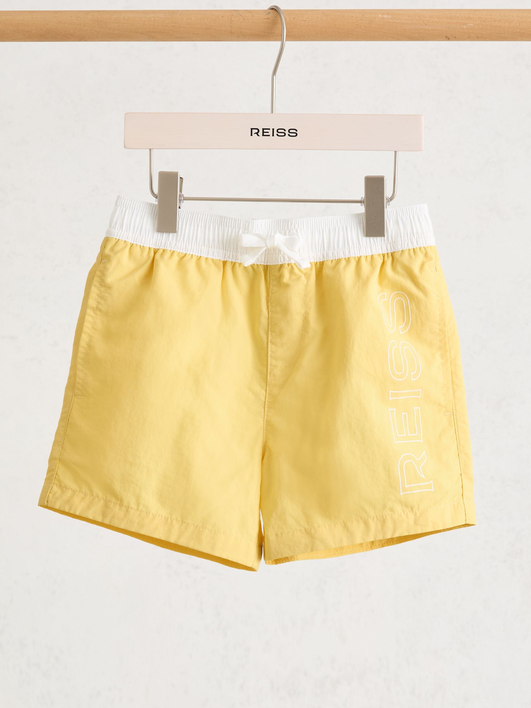 3-9 yrs Colour-Block Logo Swim Shorts in Yellow (Y28498) | LEI 195