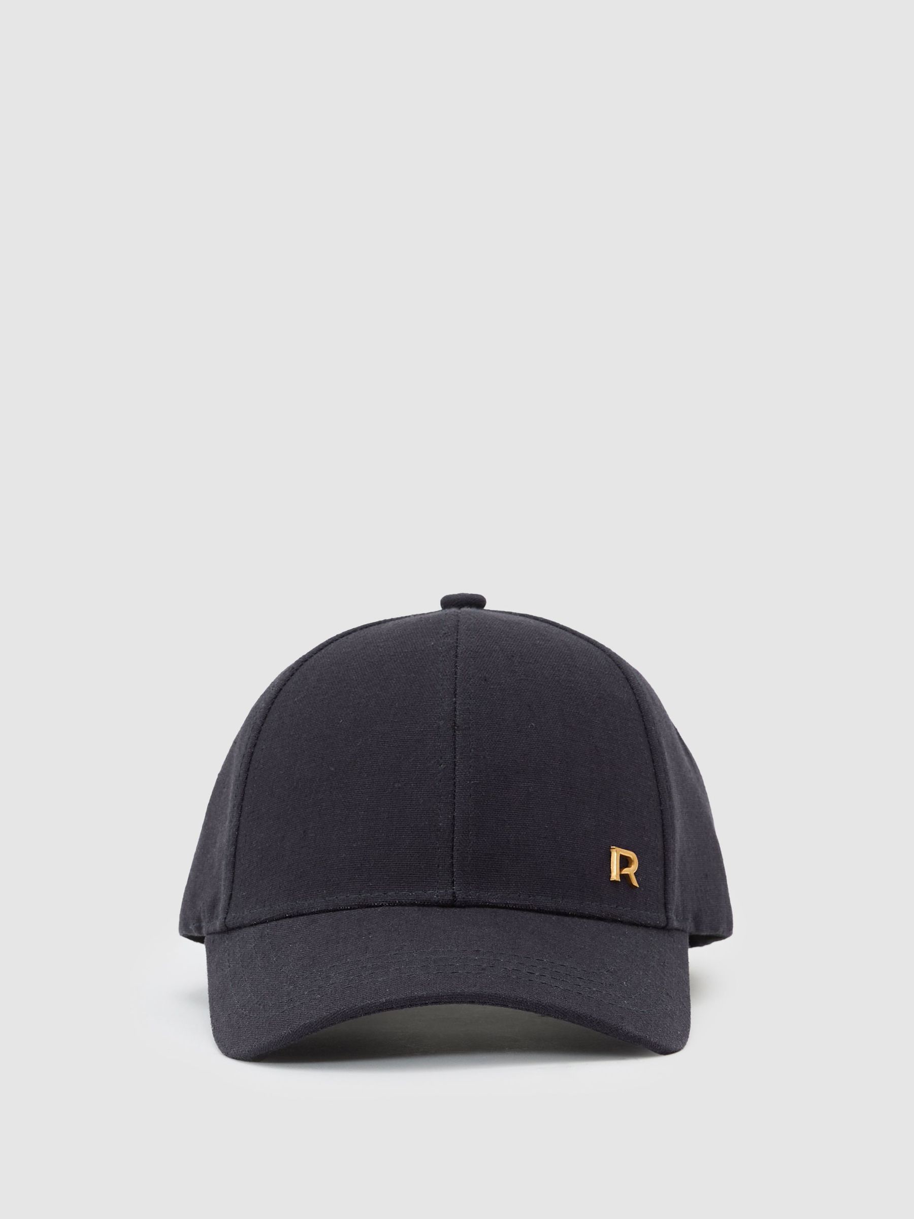 Woven Baseball Cap with Linen in Navy (Y31876) | $80