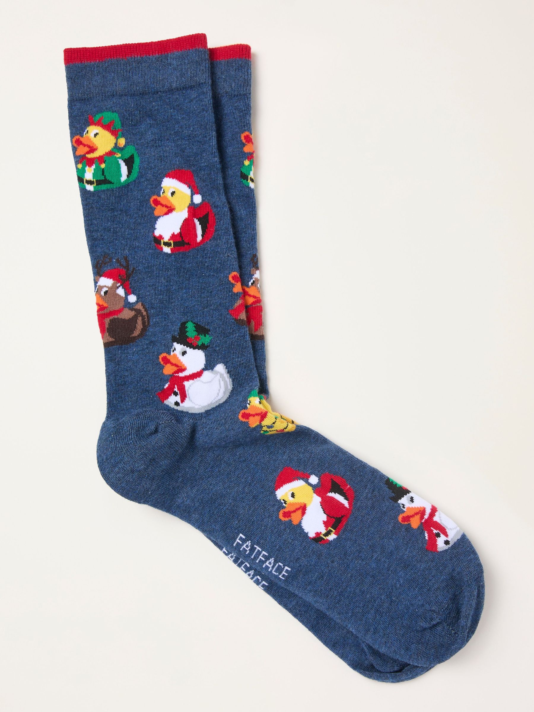 Navy - Regular Christmas Rubber Duck Socks