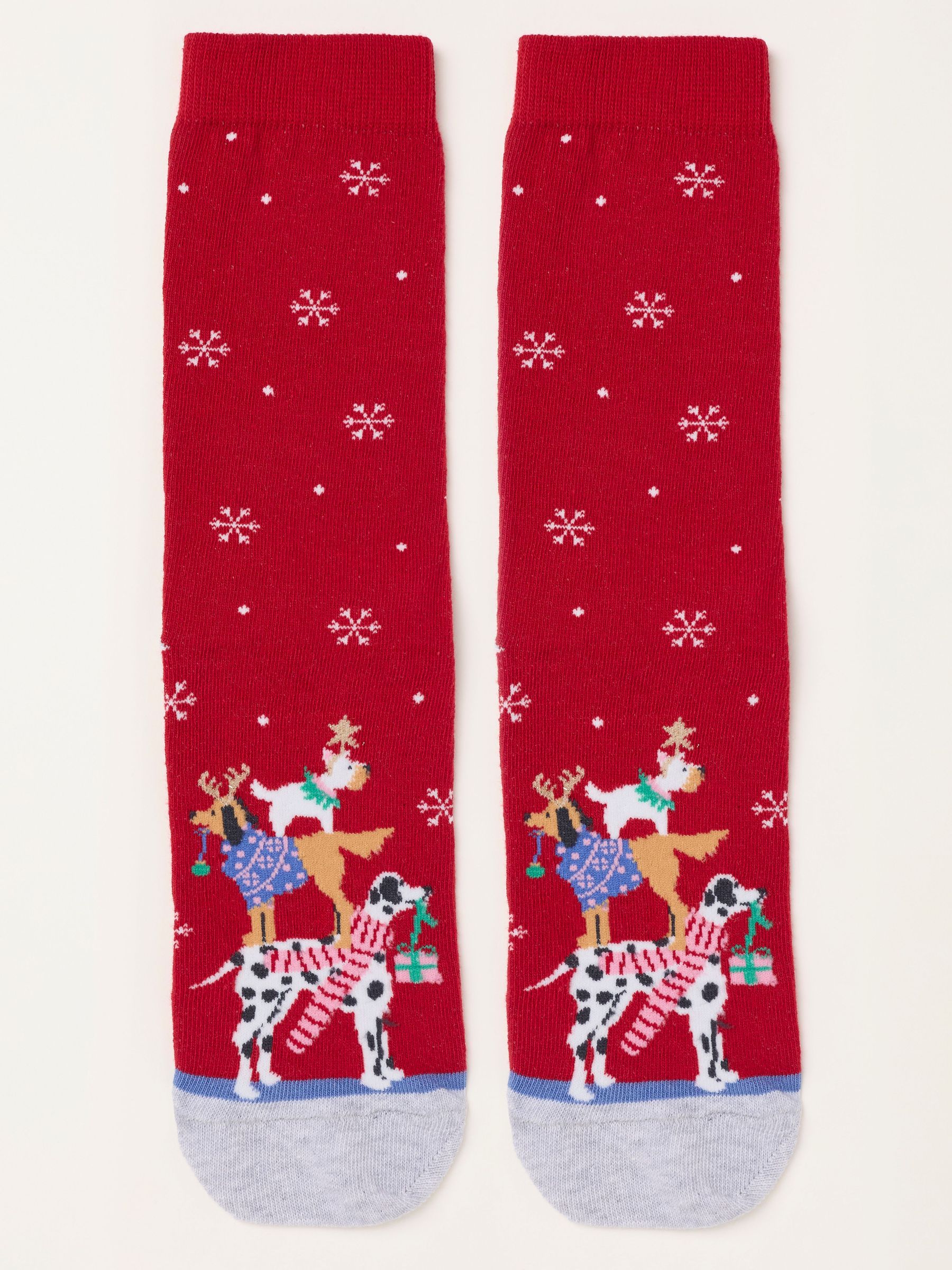 Red - Dogs Christmas Tree Socks