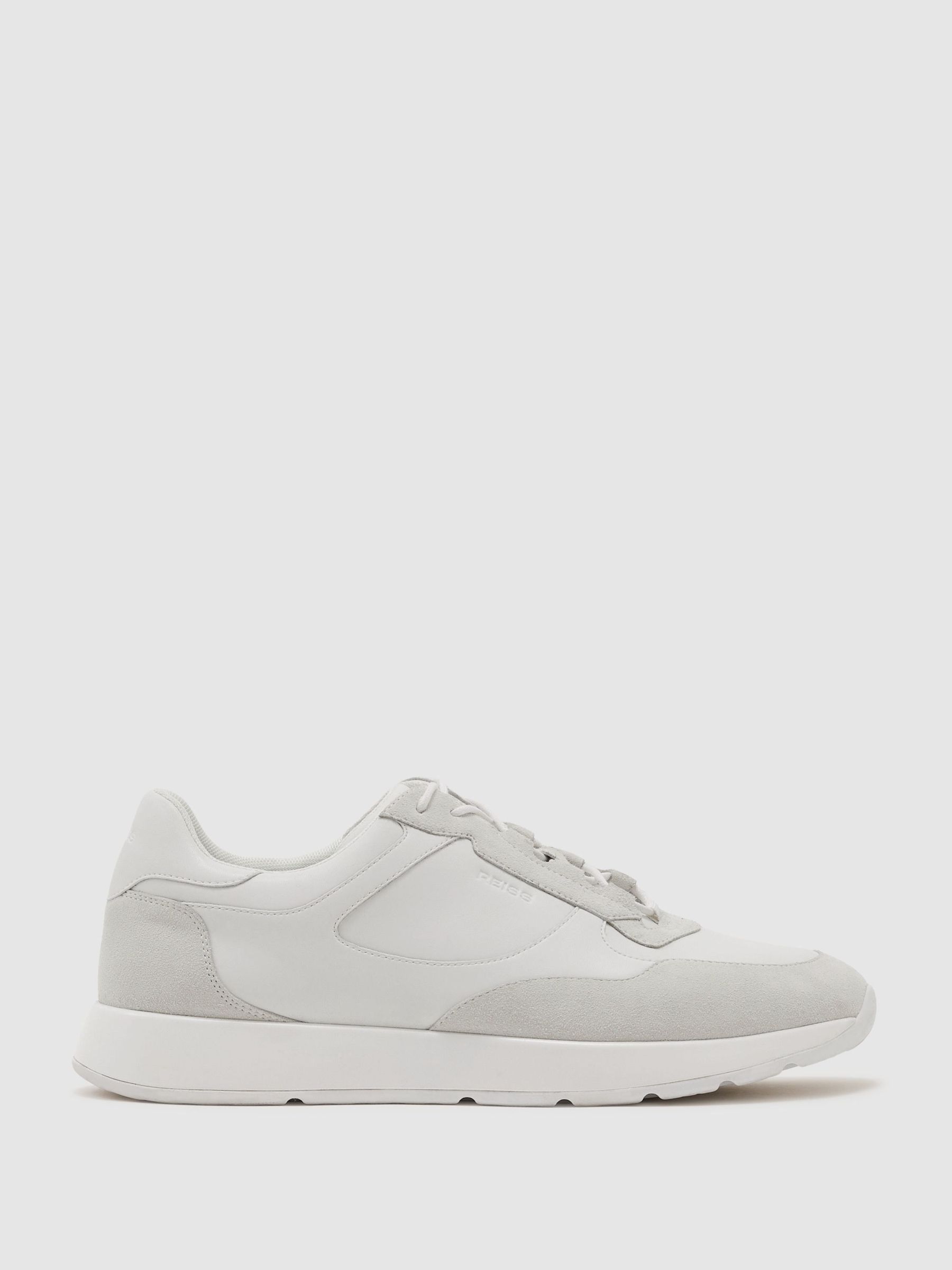 White - Regular Bonded-leather Lightweight Runner Trainers