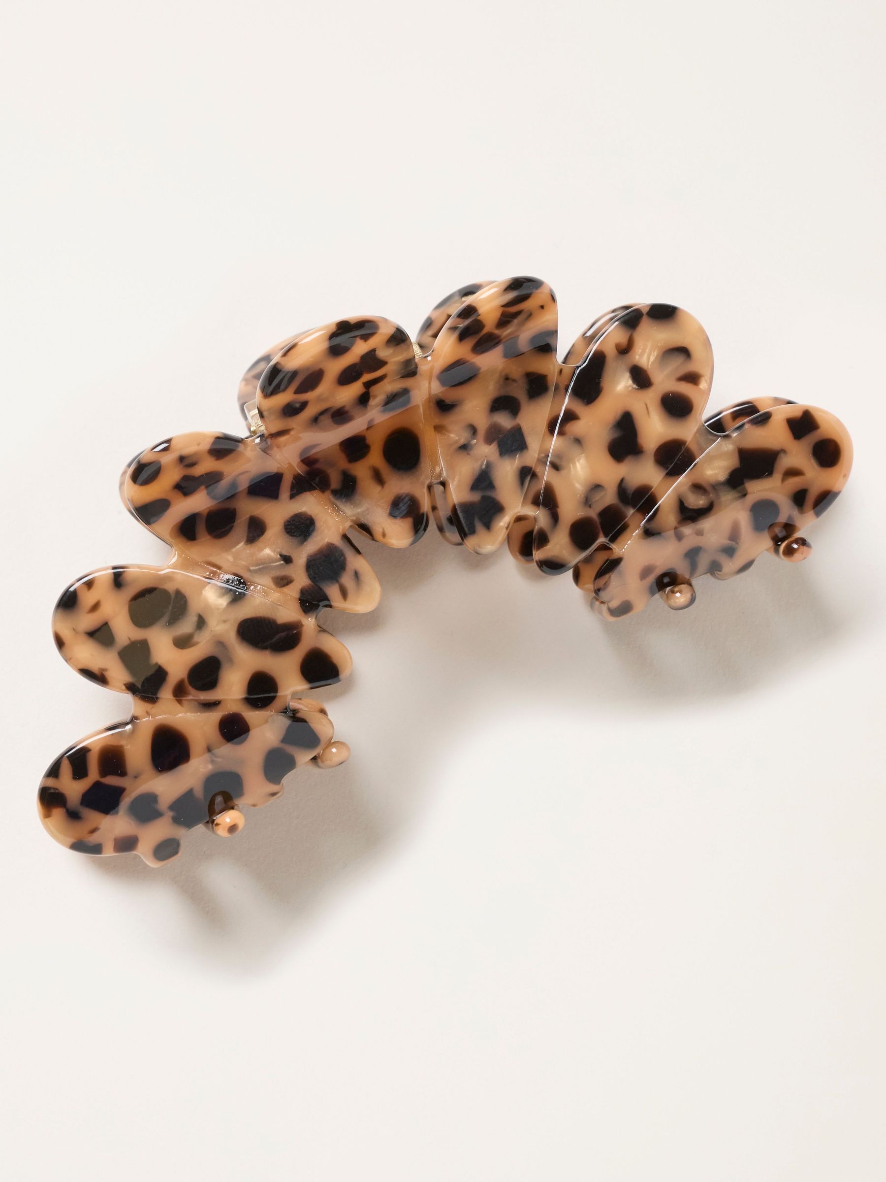 Brown - Petal Spot Claw Clip