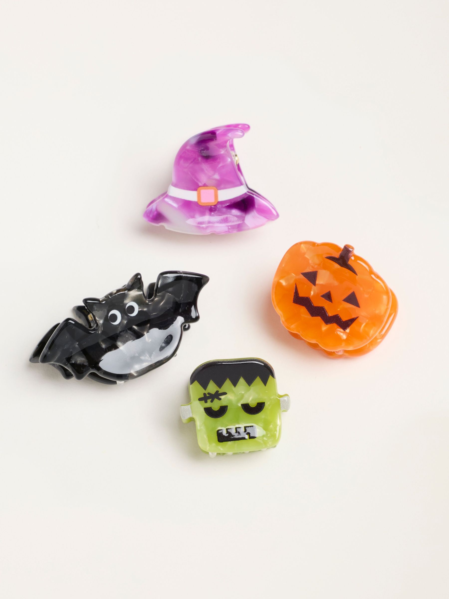 Multi - 4 Pack Halloween Claw Clips
