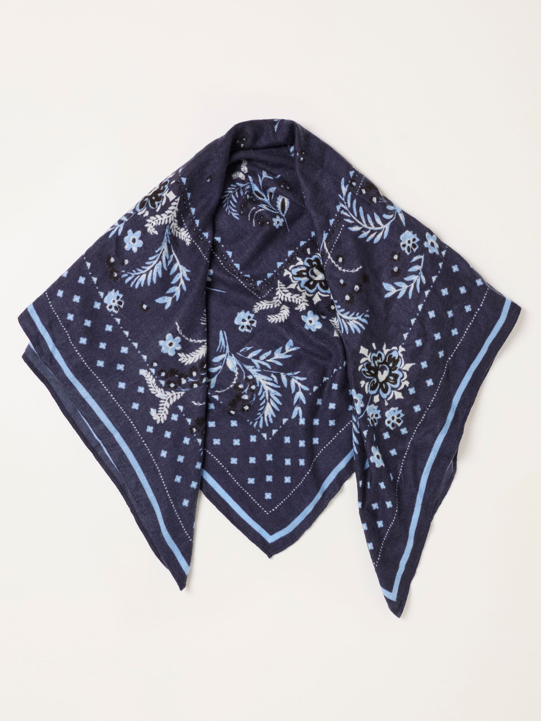 Navy - Bandana Square Scarf
