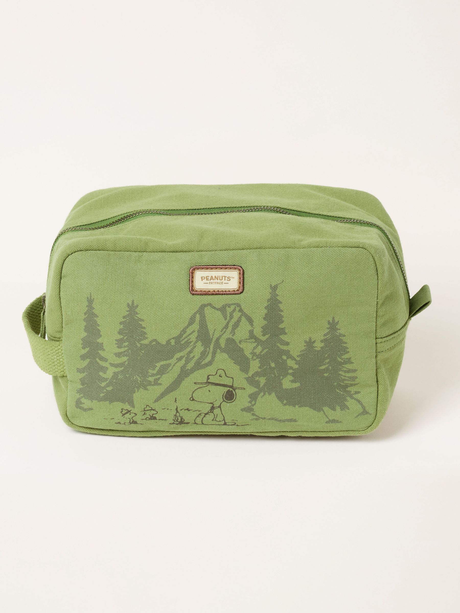 Khaki Green - Snoopy Printed Washbag