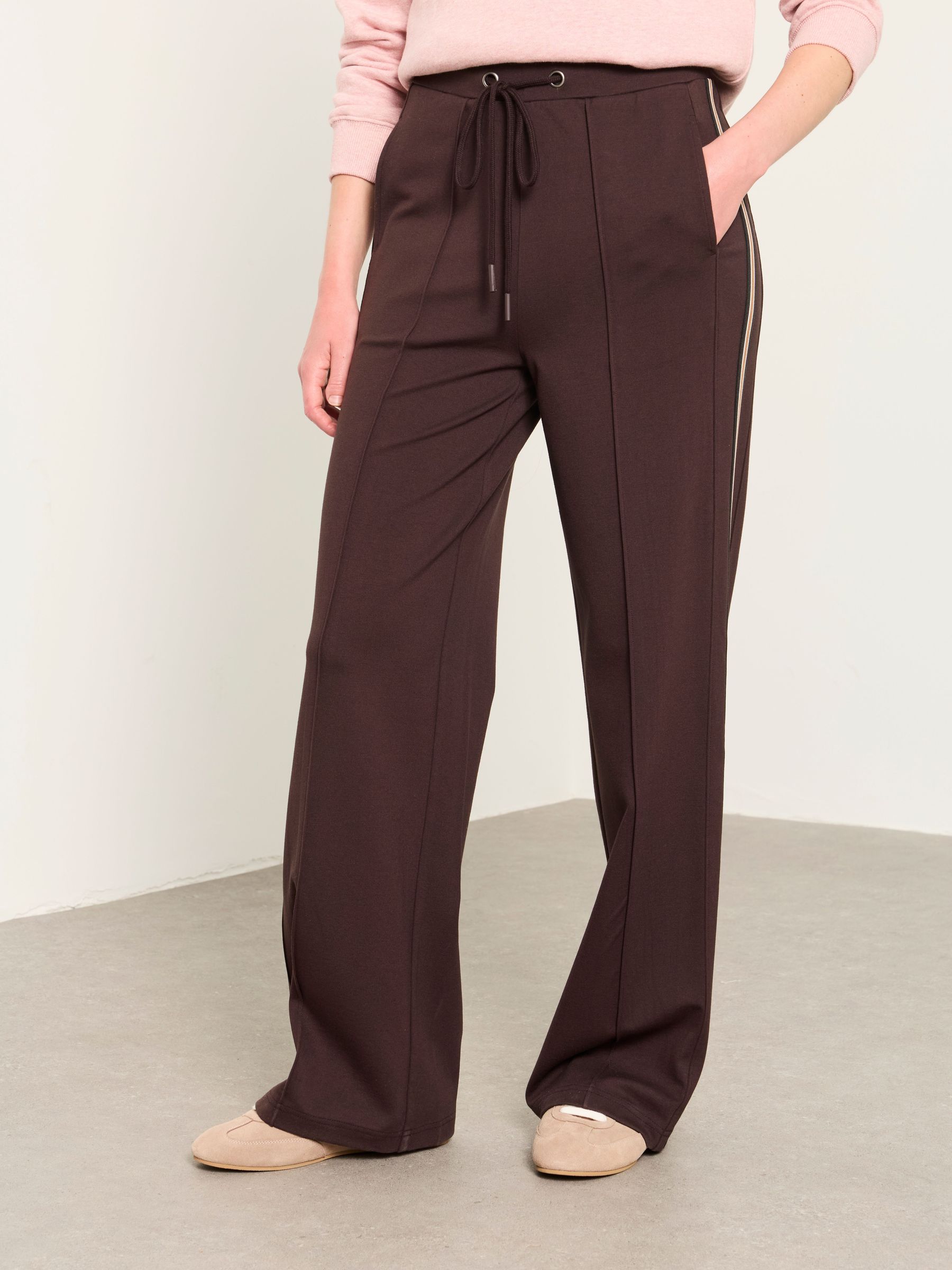 Brown - Side Stripe Trousers