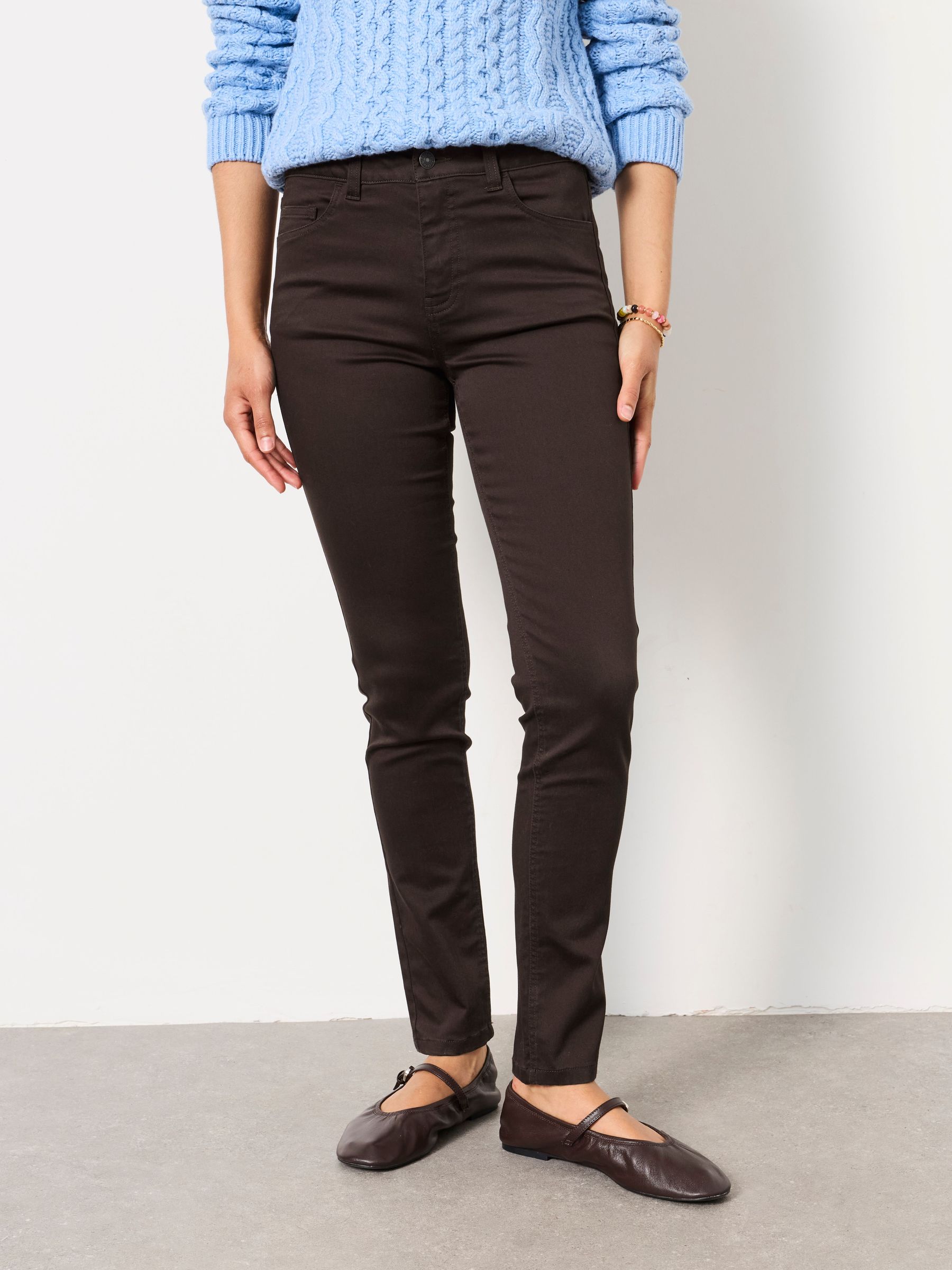 Chocolate Brown - Denim Five Pocket Trouser