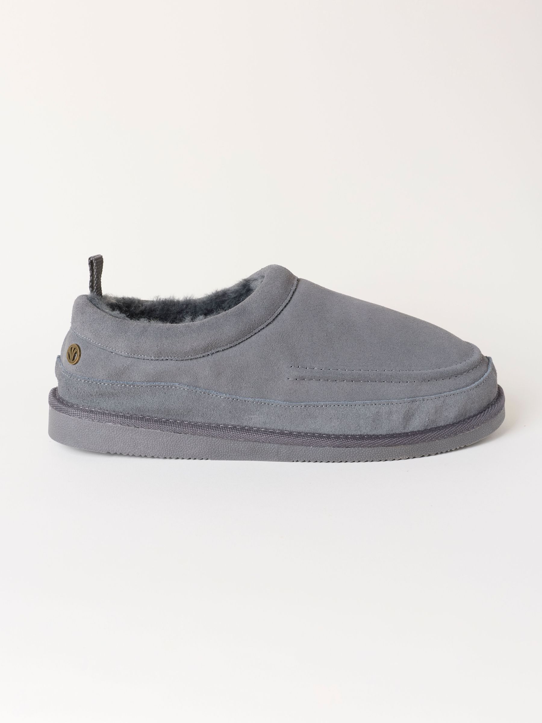 Grey - Regular Suede Mule Slipper