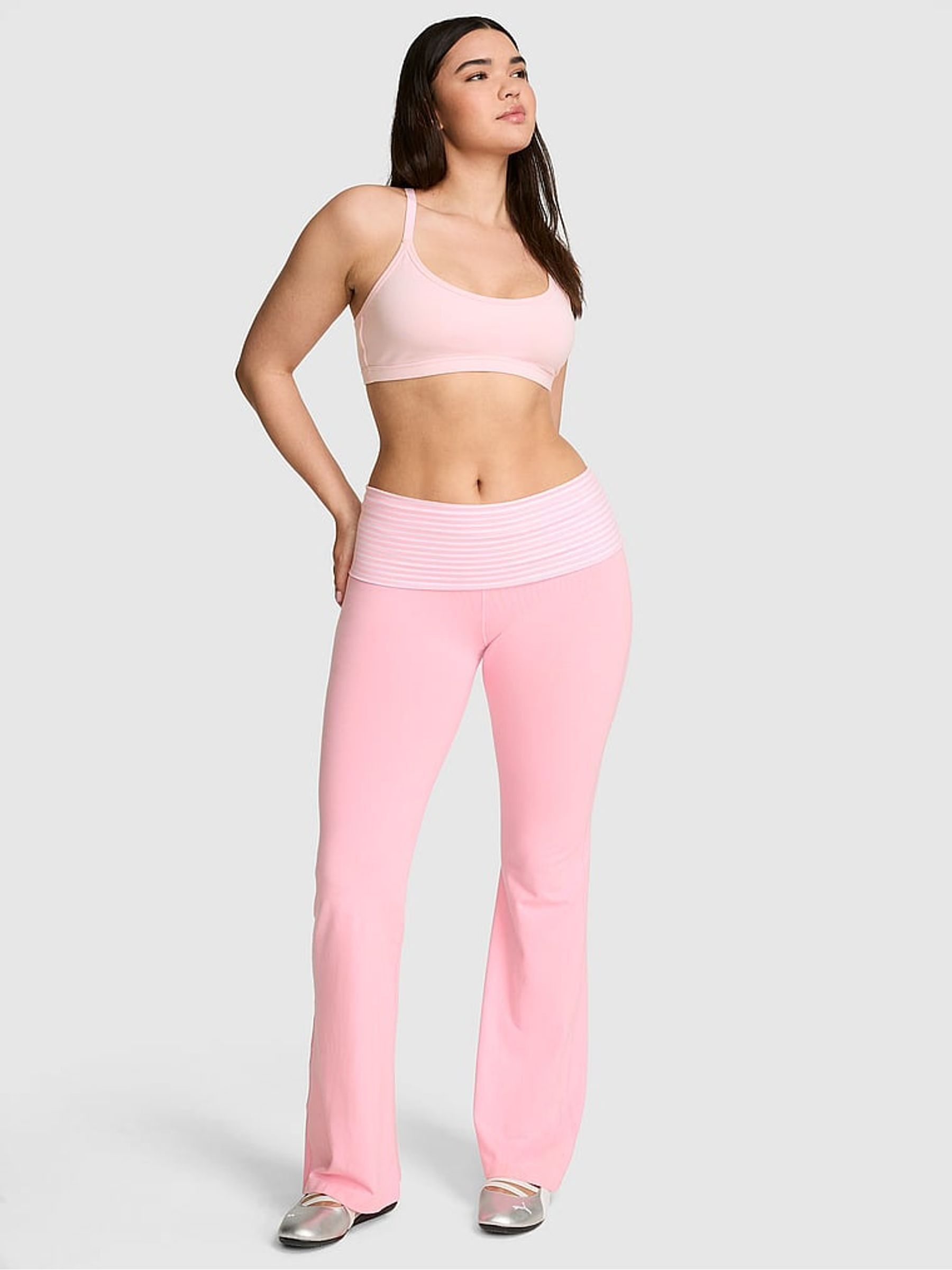 Boardwalk Pink - Foldover Leggings