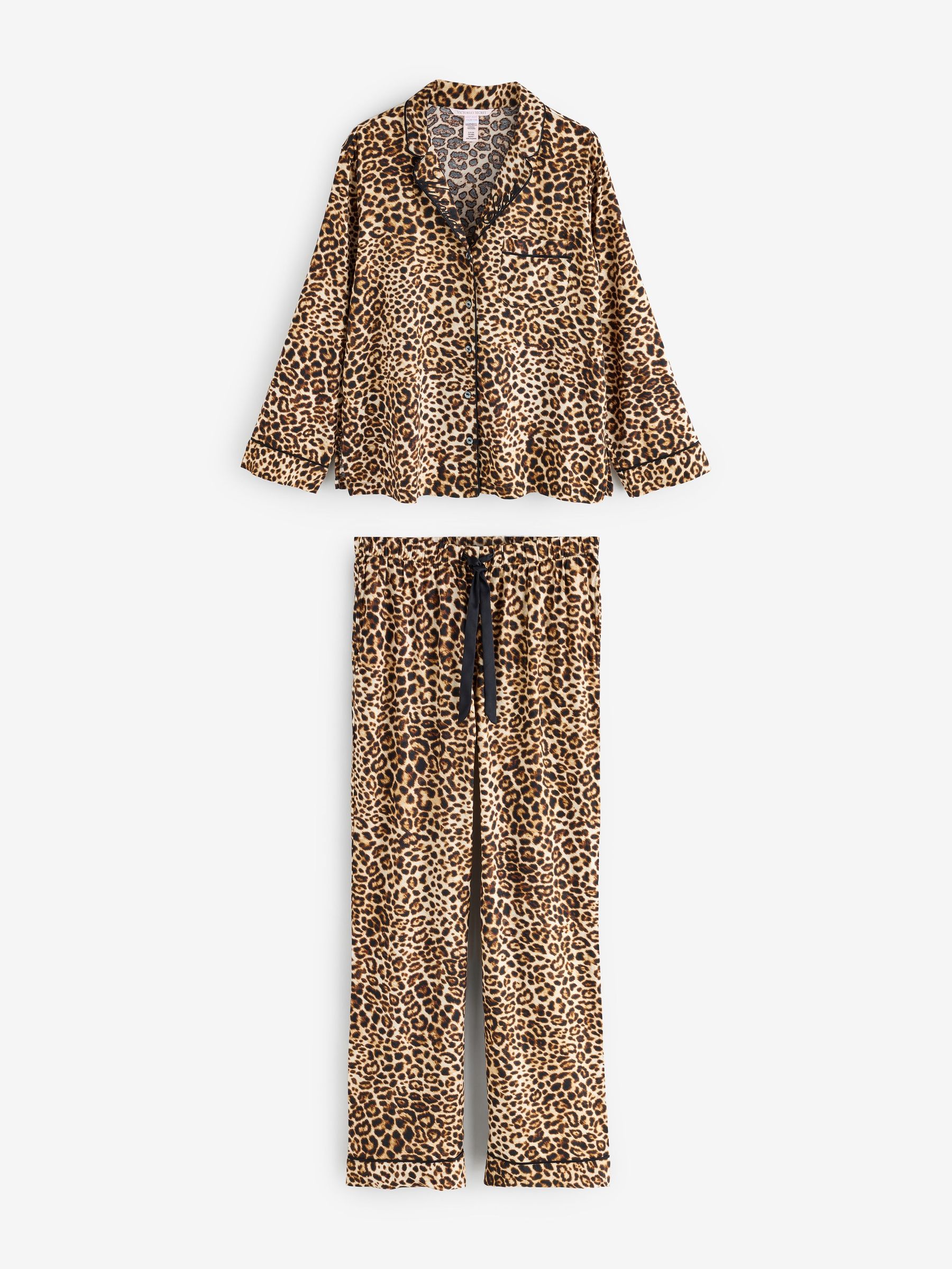 Leopard Brown - Flannel Long Pyjama Set