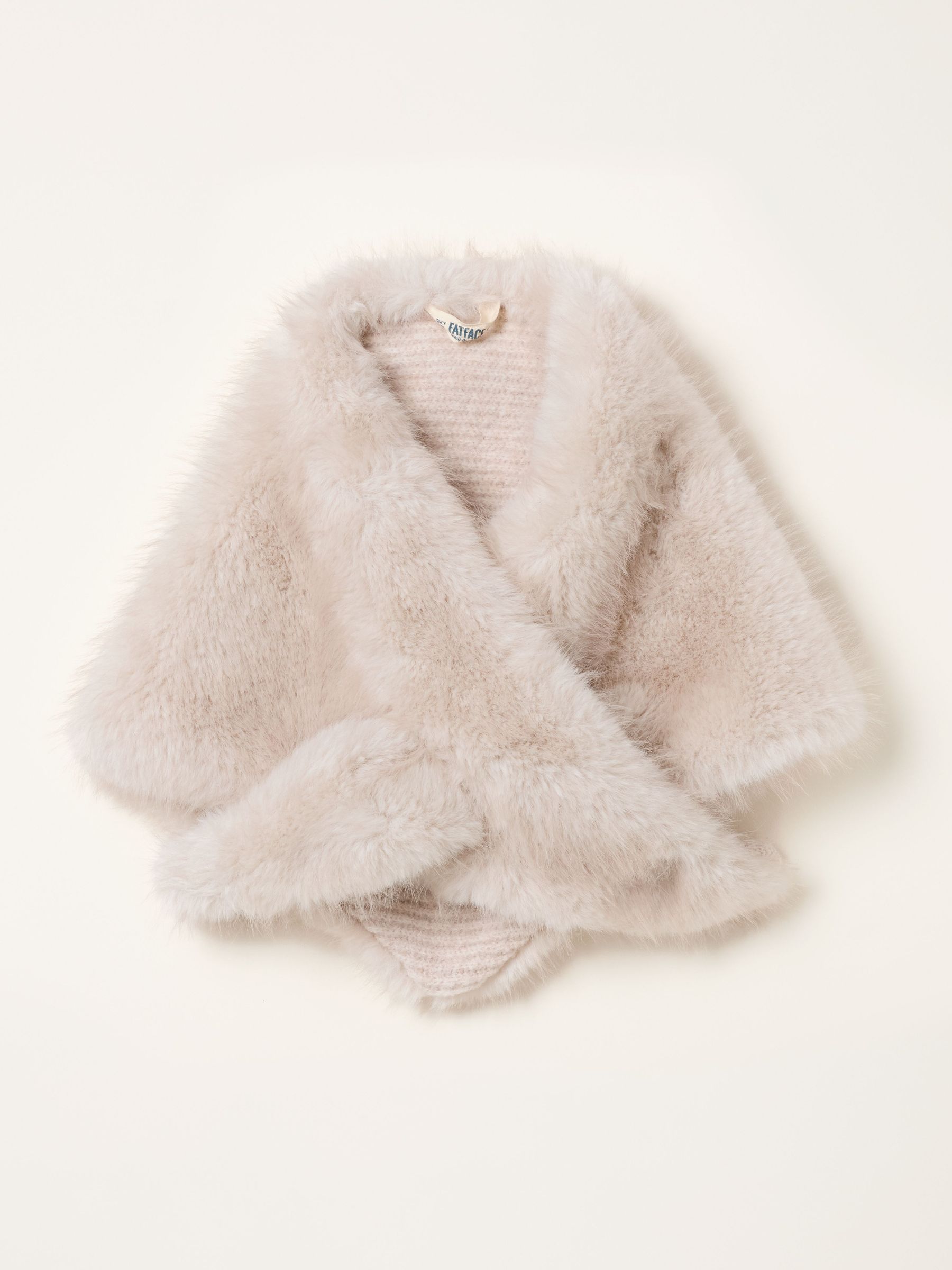 Ivory - Faux Fur Triangle Scarf