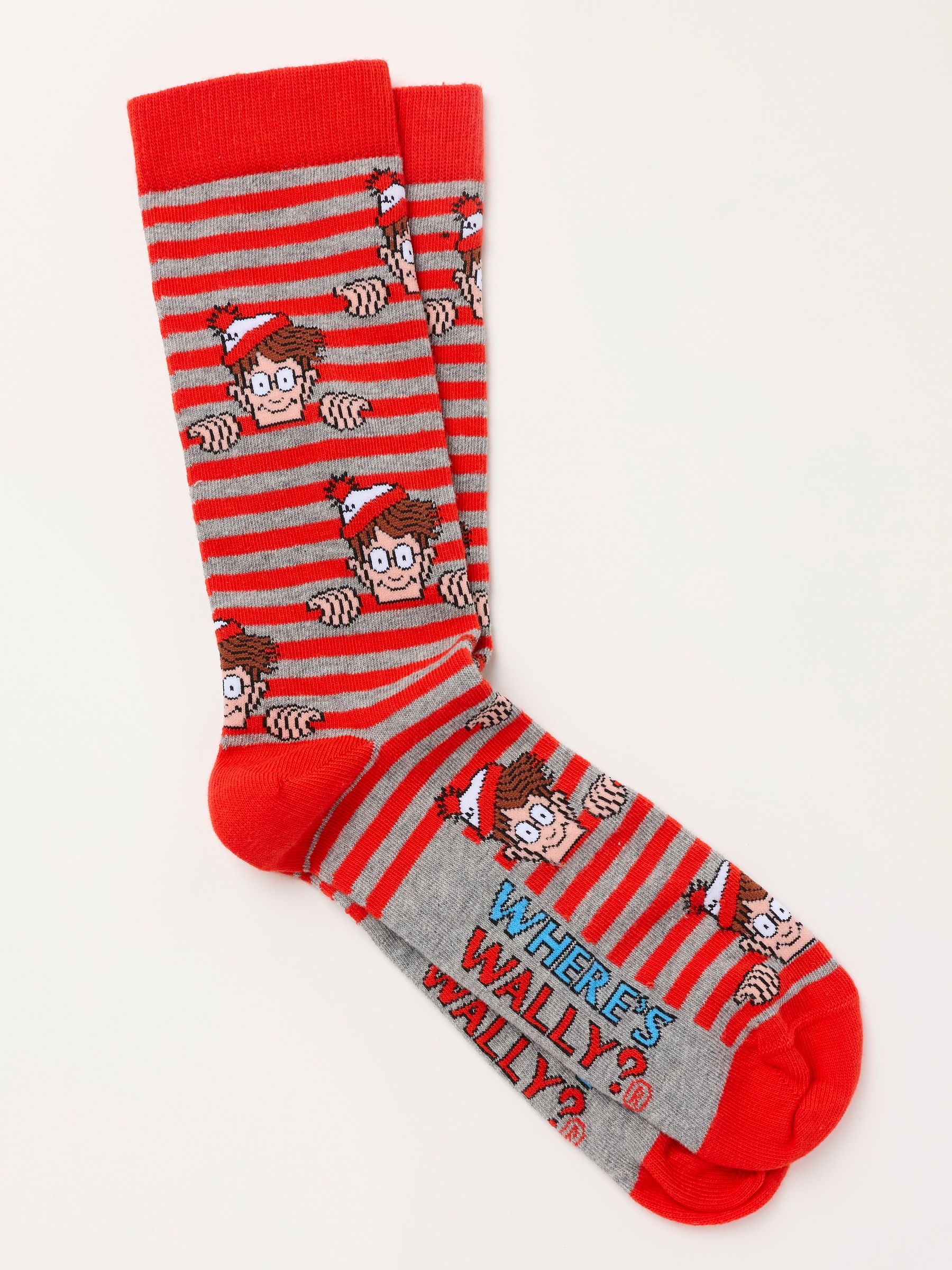 Grey - Regular Where's Wally Socks