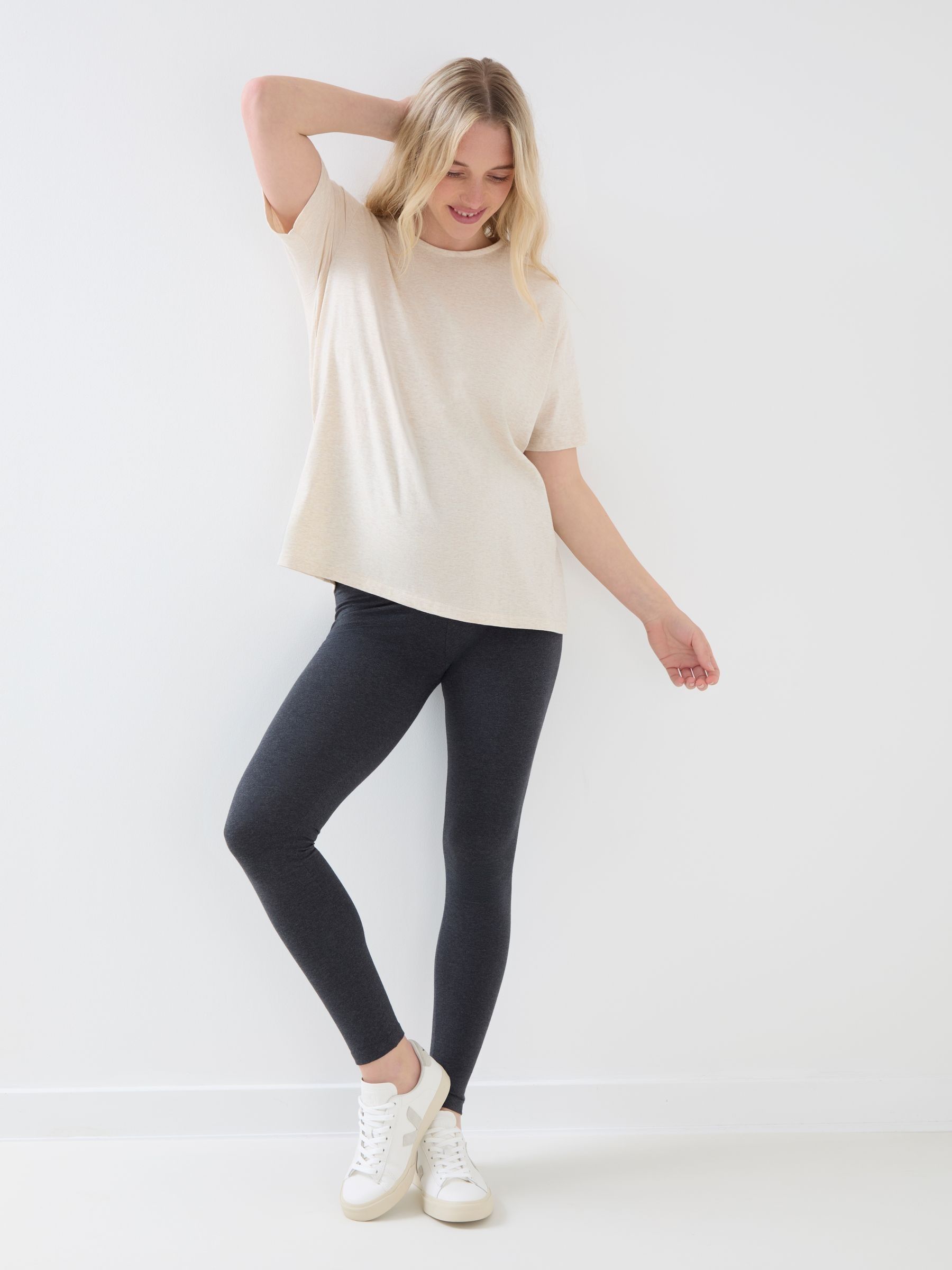Black & Grey - 2-pack Maternity Leggings
