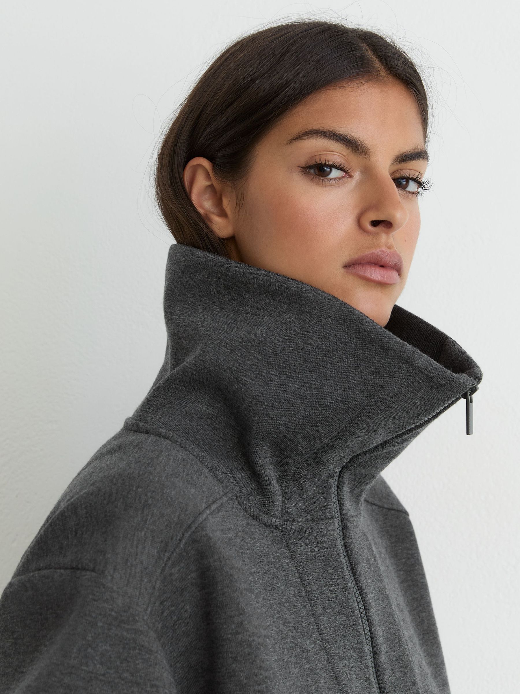 Anthrazitgrau meliert - Sweat Top