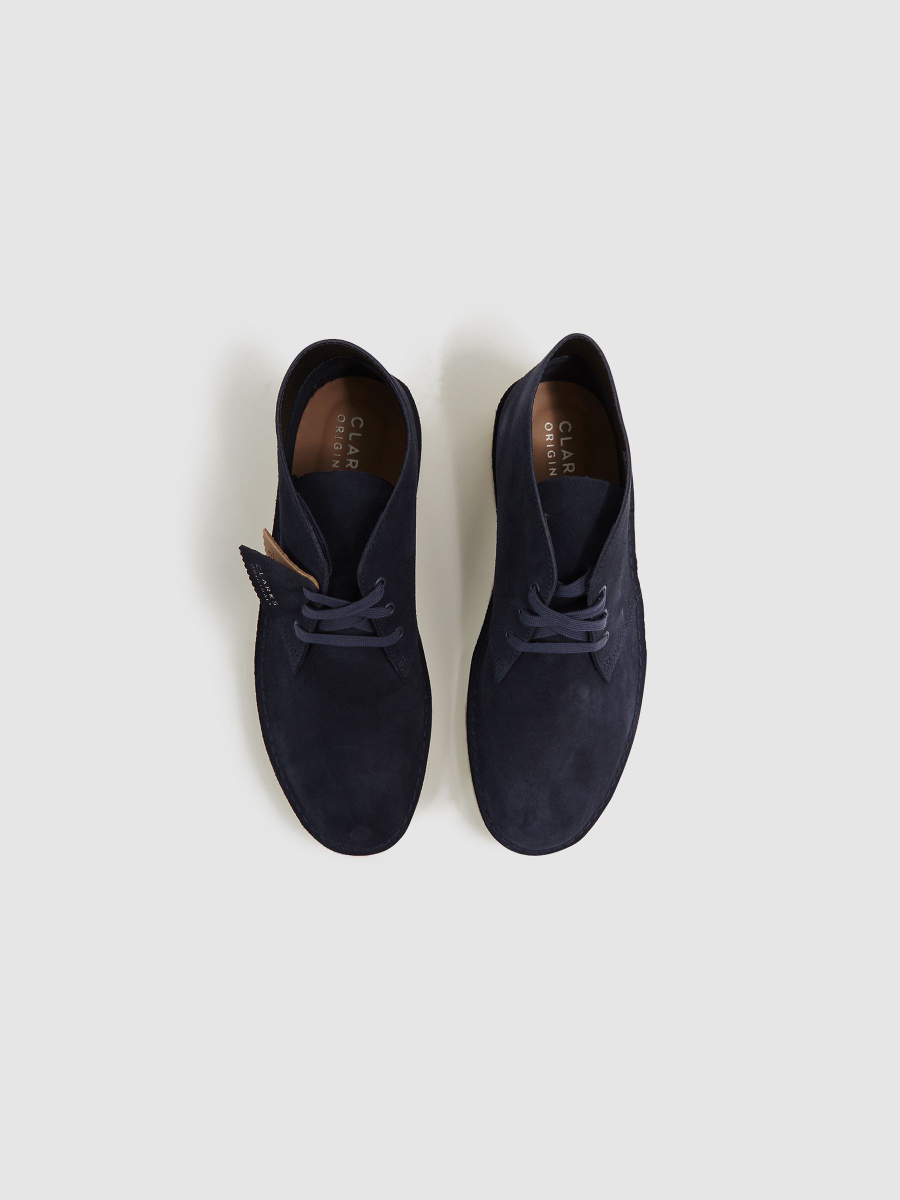 Clarks Originals Suede Desert Boots in Navy - Image 5 of 6