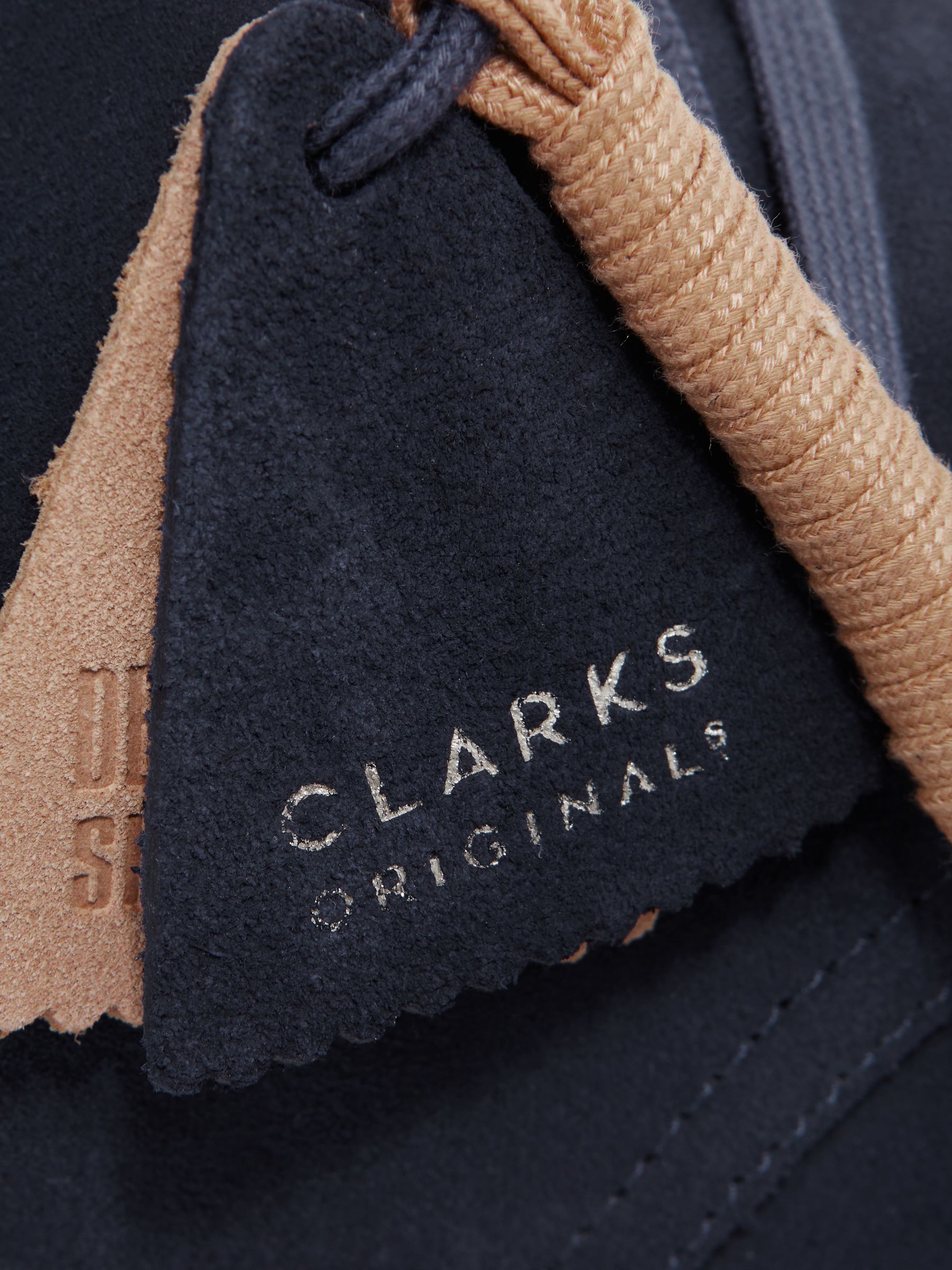 Clarks Originals Suede Desert Boots in Navy - Image 6 of 6