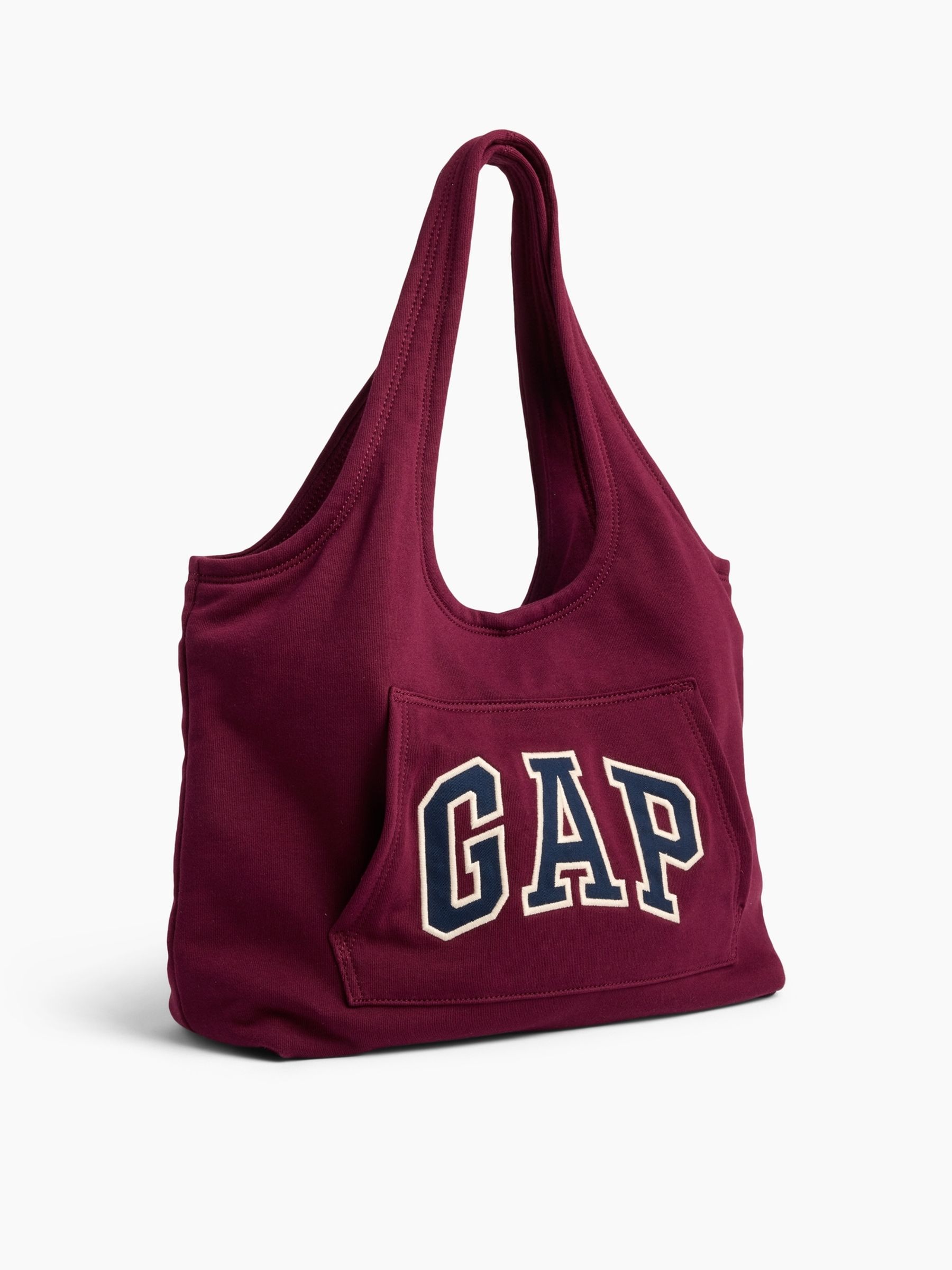 Burgundy Red Hoodie Tote Bag - Image 4 of 5