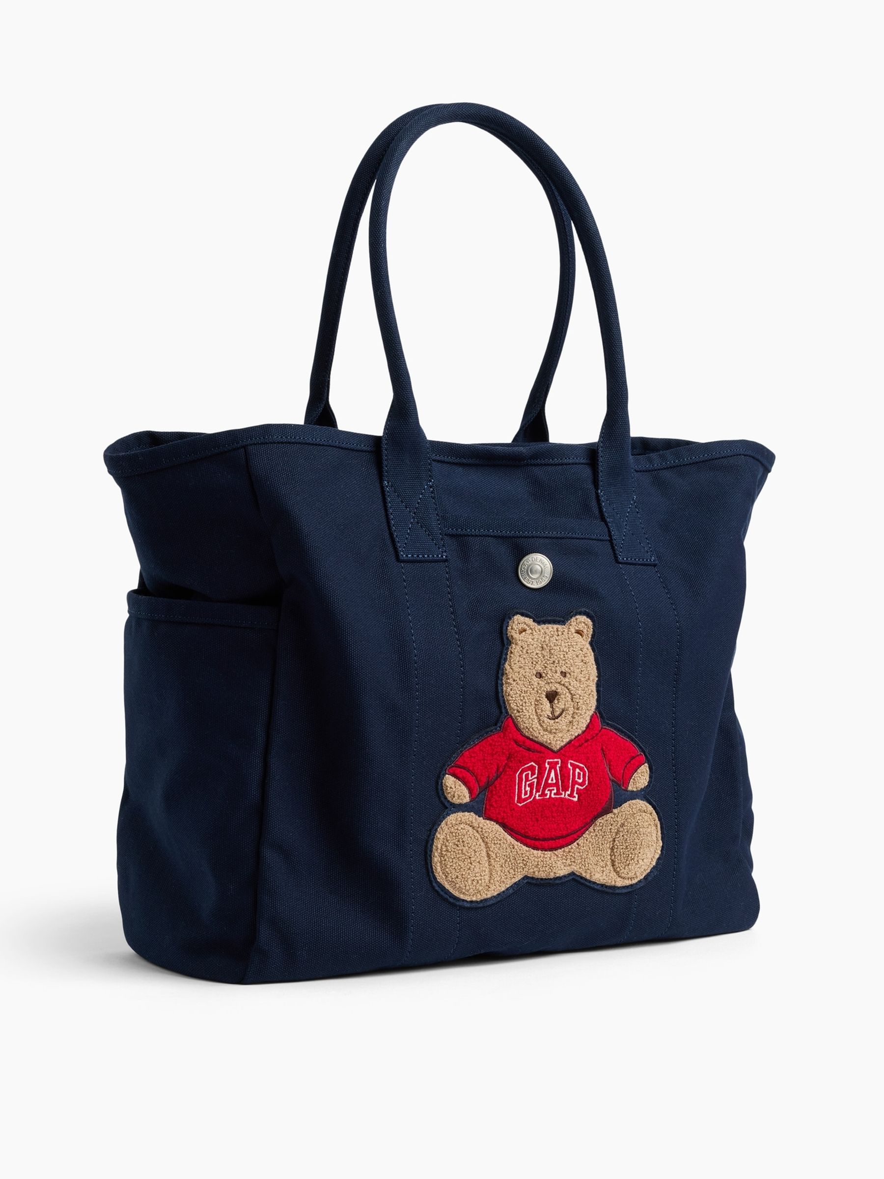Navy Brannan Bear Canvas Favorite Tote Bag - Image 4 of 5