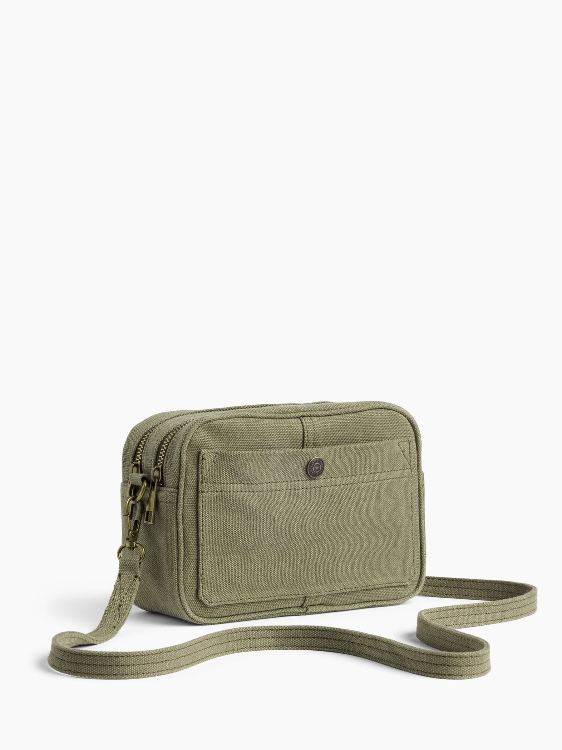 Green Canvas Pocket Crossbody Bag - Image 3 of 4