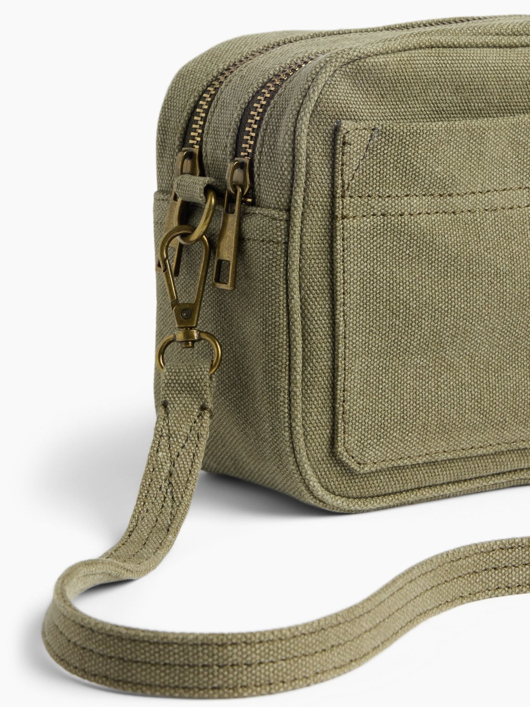 Green Canvas Pocket Crossbody Bag - Image 4 of 4 Green Canvas Pocket Crossbody Bag - Image 4 of 4