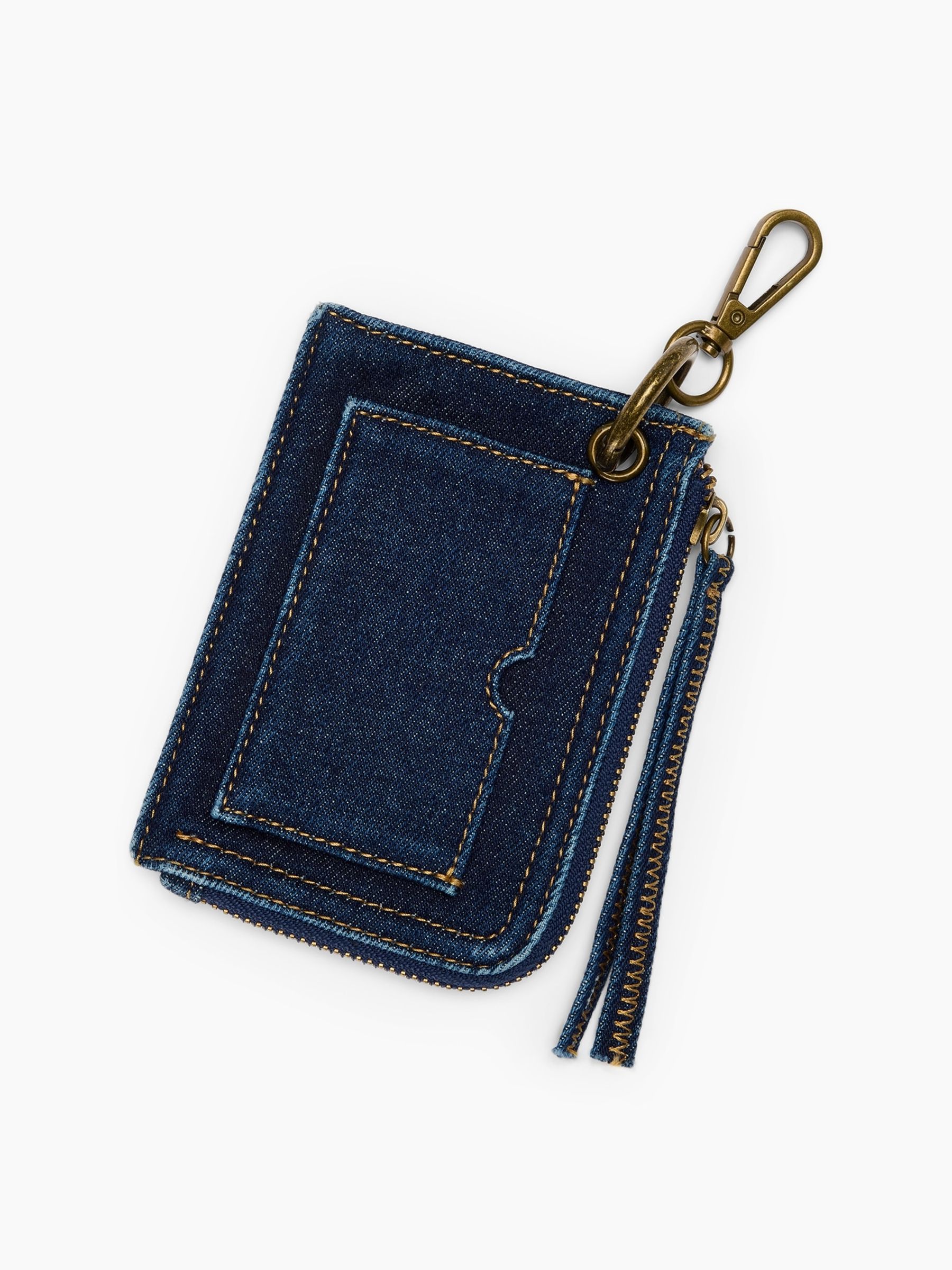 Denim Card Holder Bag Charm - Image 1 of 4