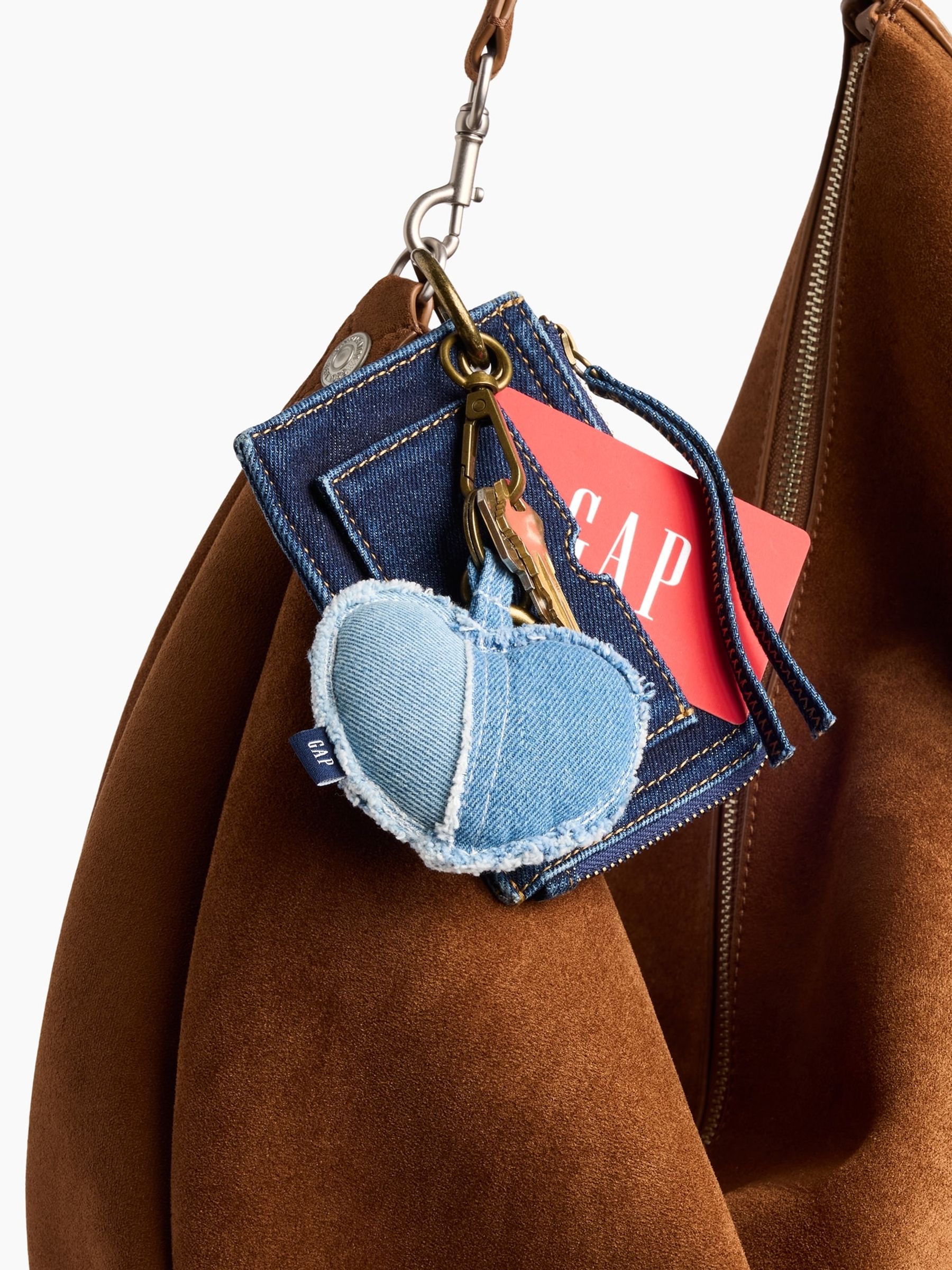 Denim Card Holder Bag Charm - Image 4 of 4