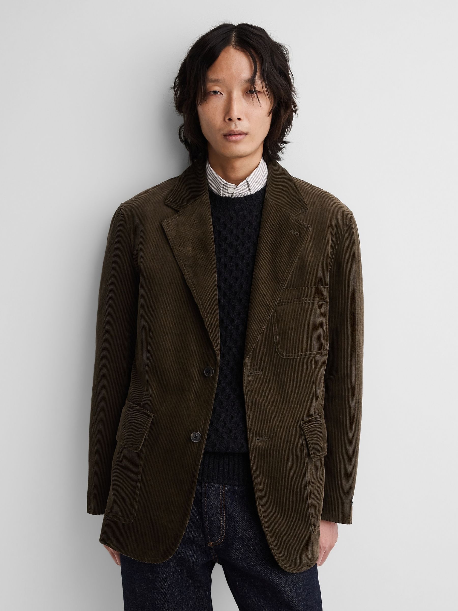 Gap x A.P.C. Green Corduroy Blazer - Image 1 of 7 Gap x A.P.C. Green Corduroy Blazer - Image 1 of 7