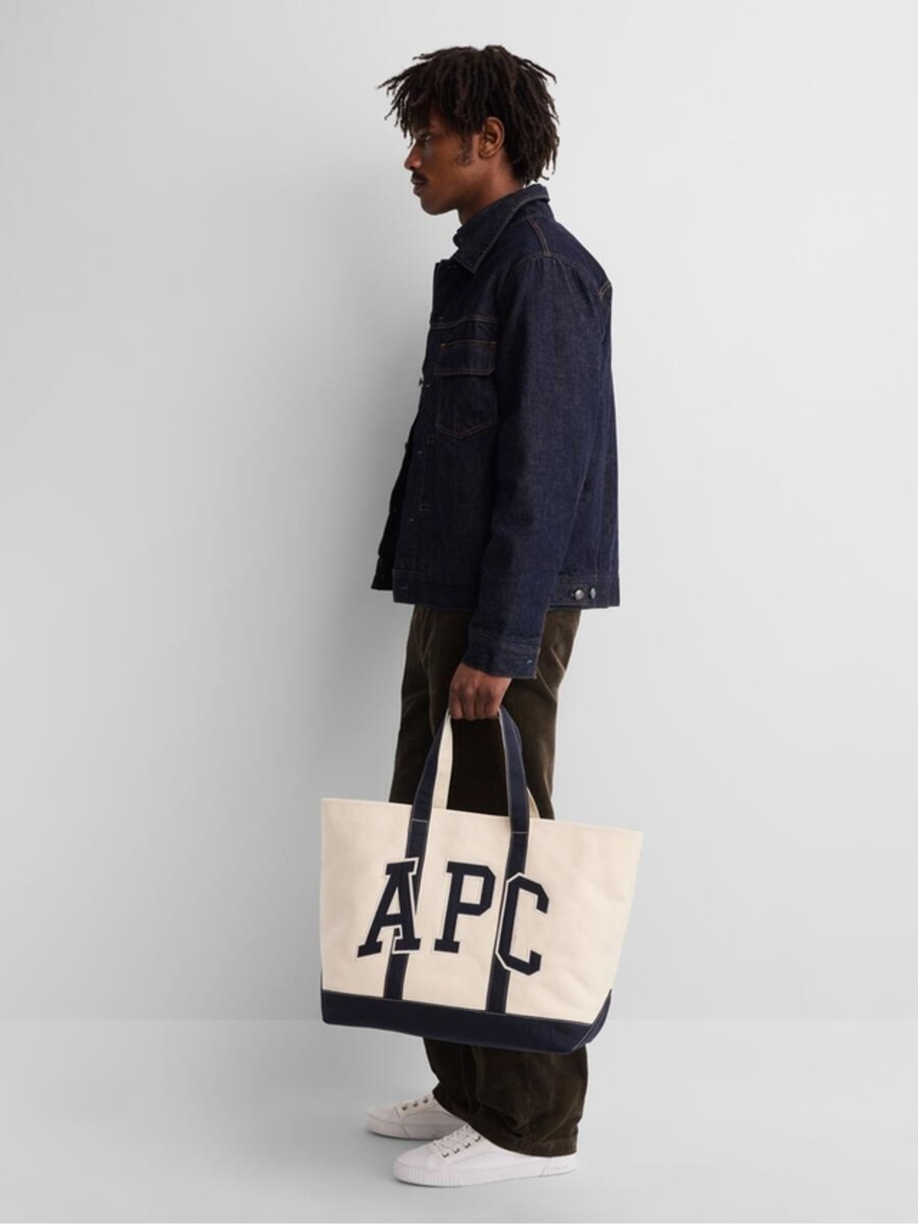 Gap x A.P.C. Cream Logo Tote Bag - Image 1 of 5